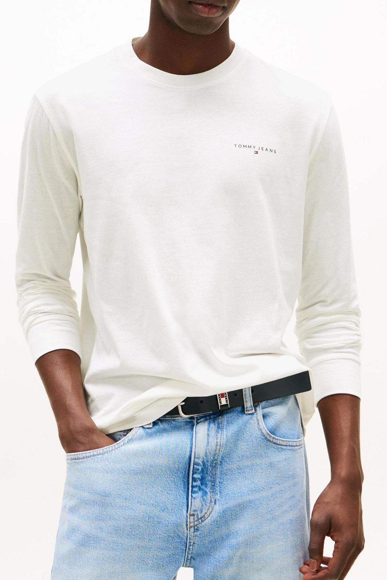 TJM SLIM CHEST LINEAR TEE ECRU 1