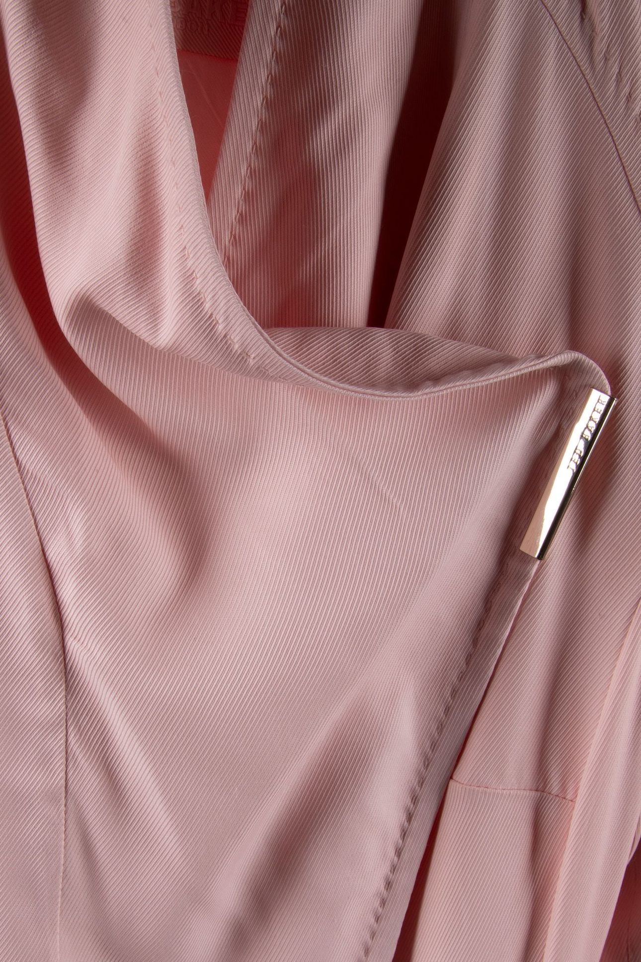 LONG LENGTH WRAP BELTED COAT PINK 4