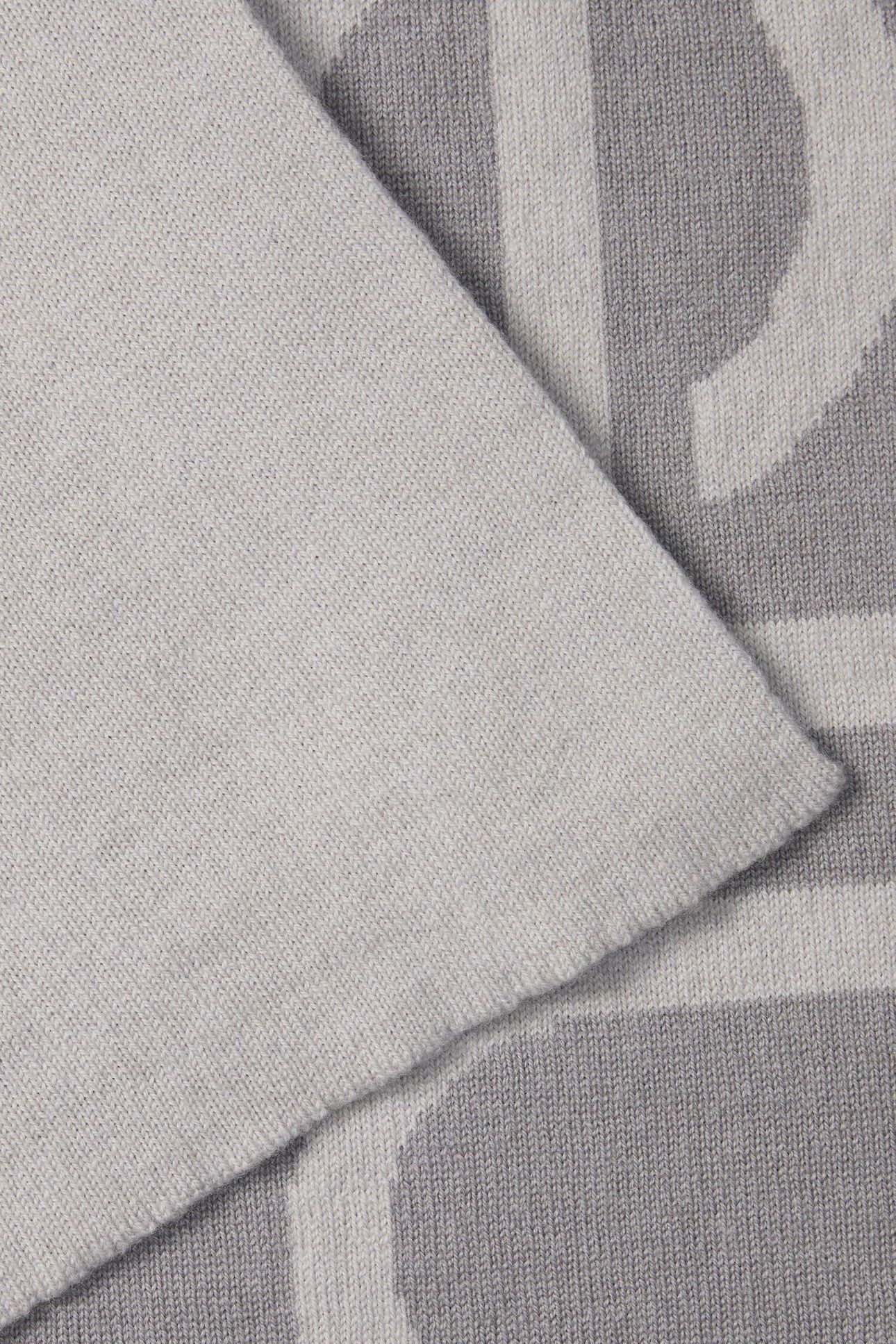 BOLD LOGO 2-TONE WOOL SCARF QUIET GRAY/CHISELED STONE 3