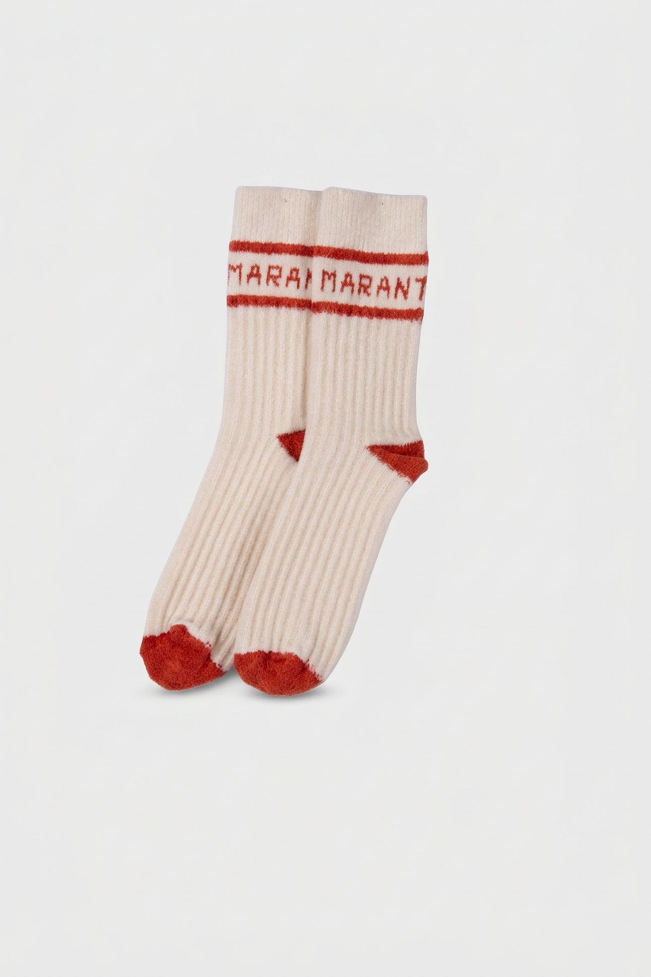 LINDEN SOCKS ECRU ORANGE 3