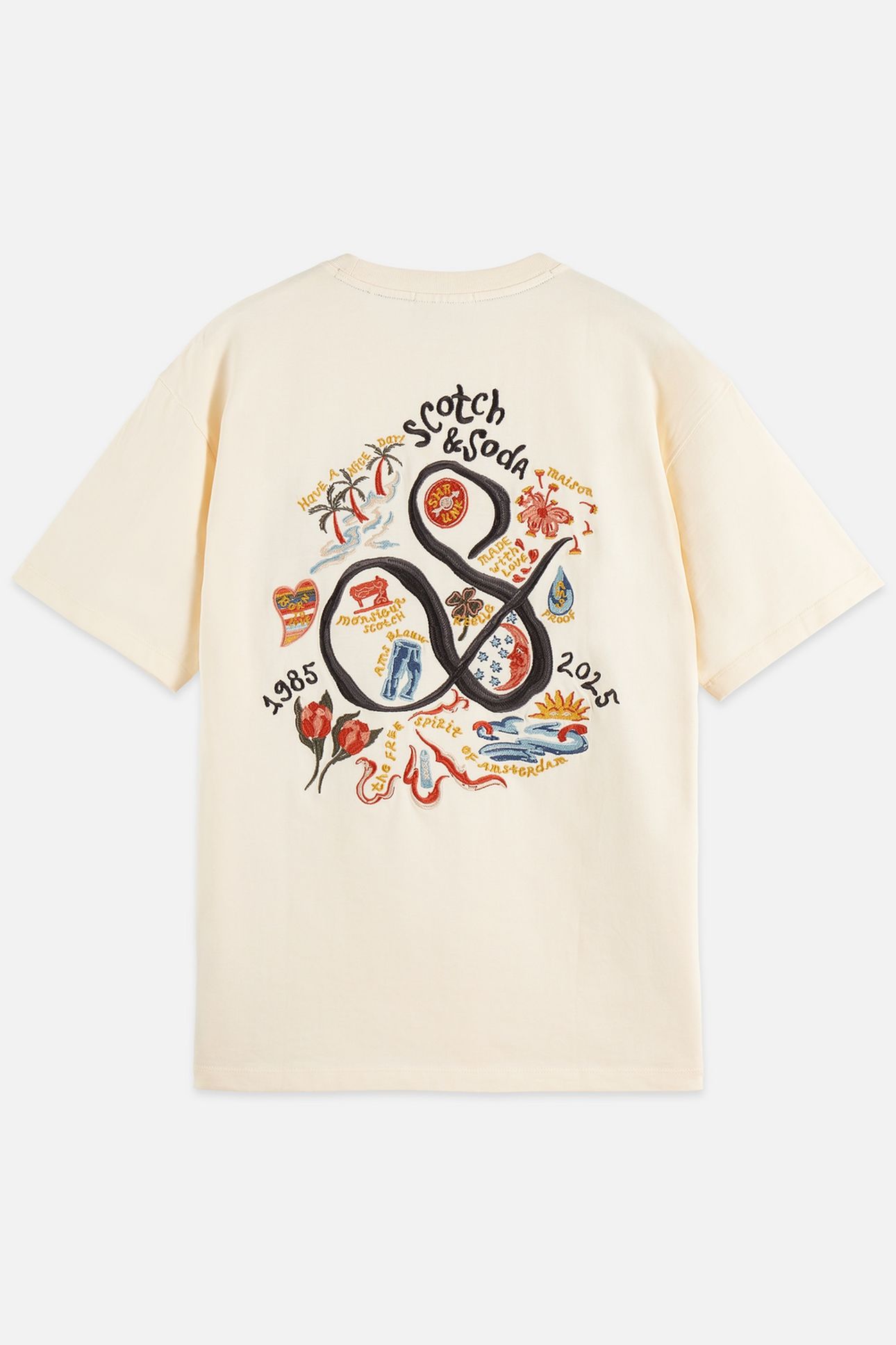 THE 40TH ANNIVERSARY RELAXED-FIT EMBROIDERY T-SHIRT LIGHT BE 2