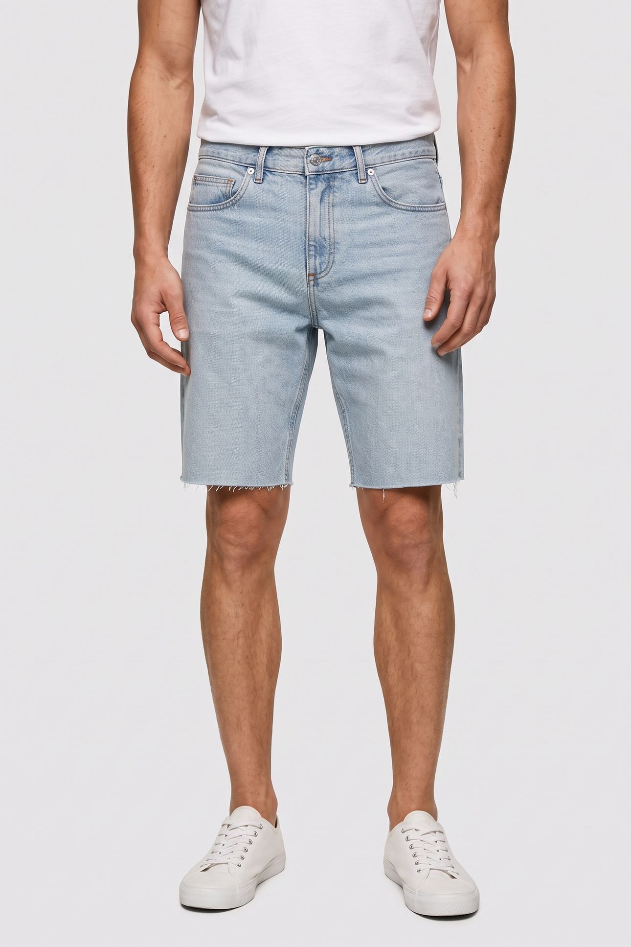 UNISEX DENIM BERMUDA SHORTS LIGHT BLUE 2