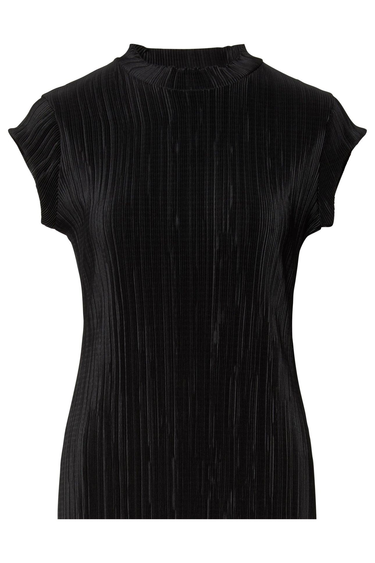 PLISSE MIDI DRESS BLACK 1