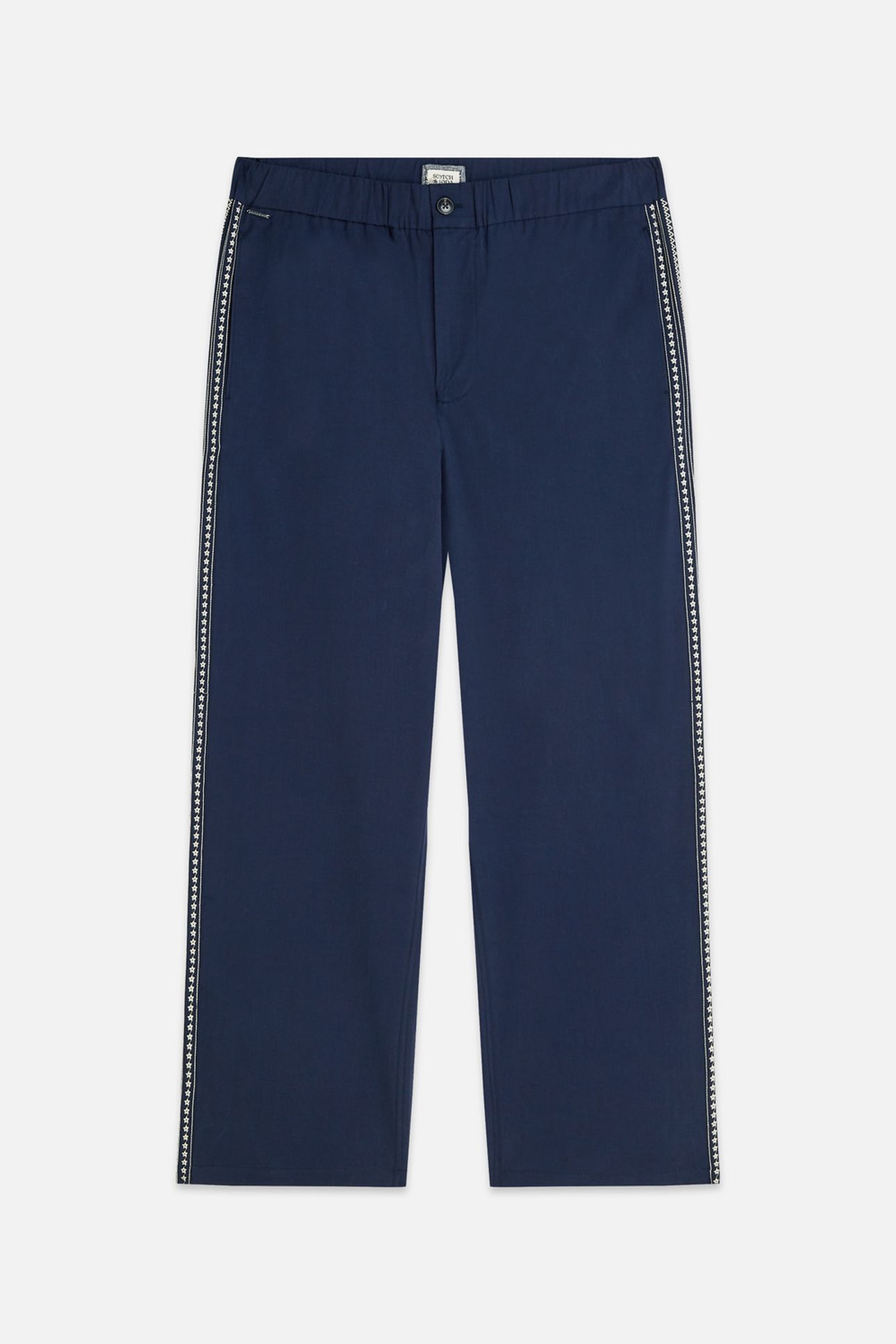 OTIS EMBROIDERED COTTONTENCEL RELAXED STRAIGHTFIT JOGGER NAV 1