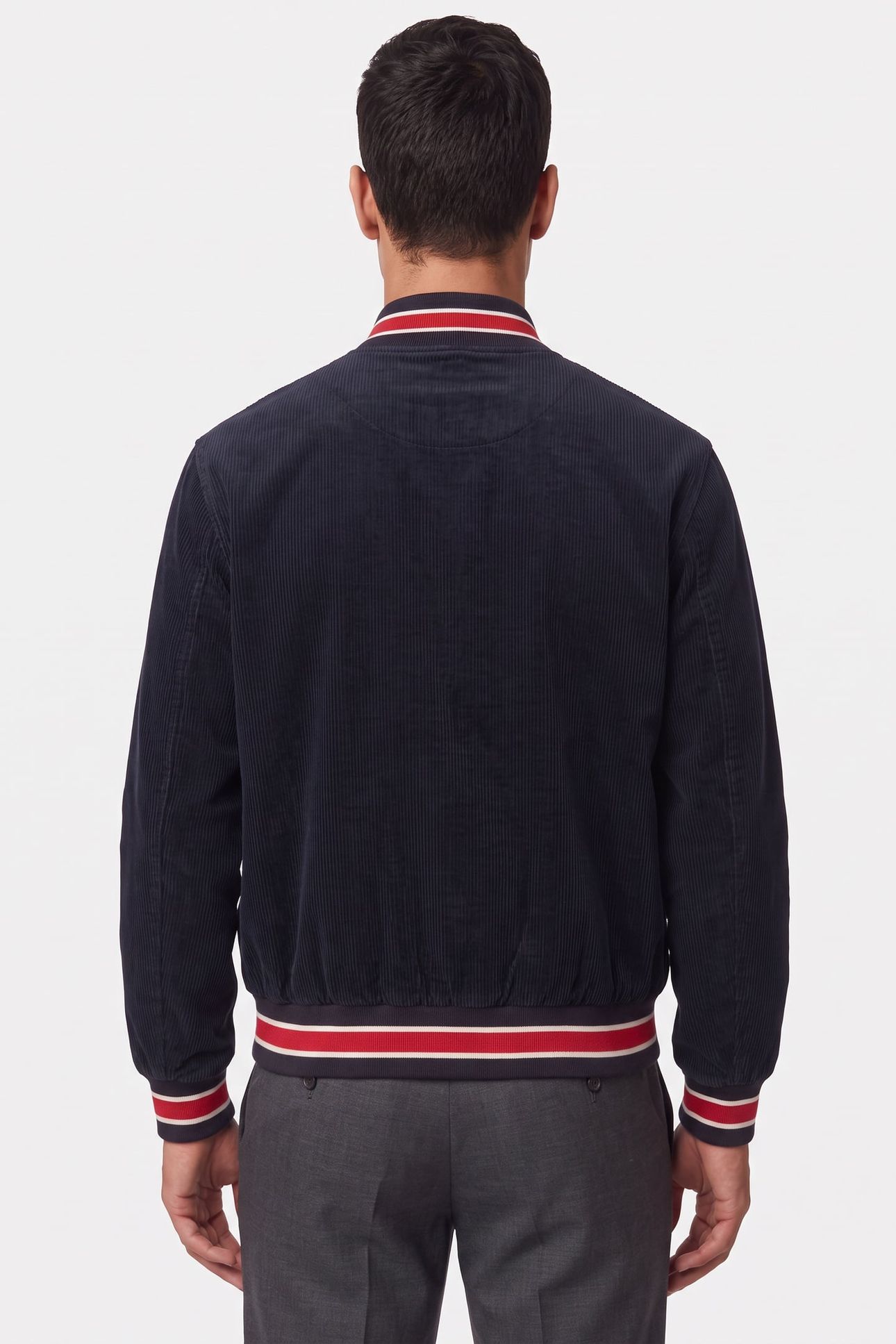 CORD VARSITY JACKET BLACK 2
