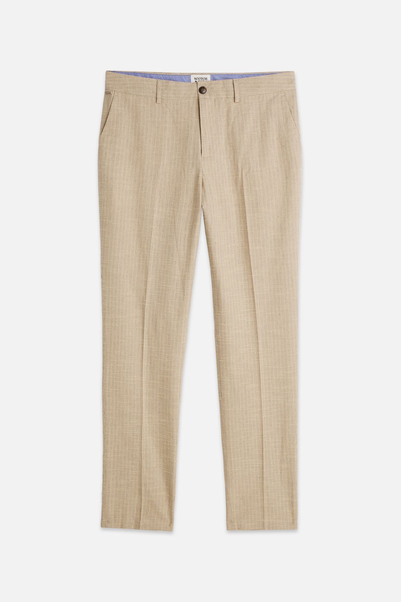 STUART STRUCTURED LINENBLEND REGULAR SLIMFIT CHINO MEDIUM BE 4