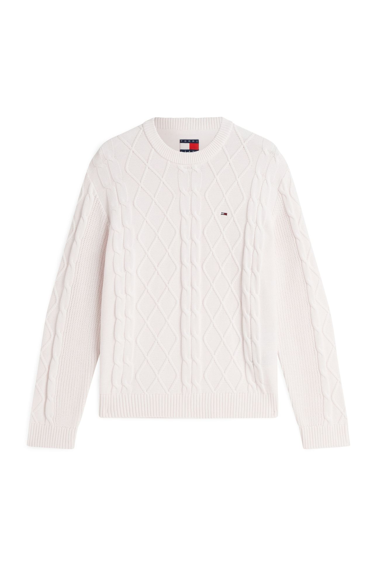 REGULAR CABLE KNIT SWEATER WHITE 4