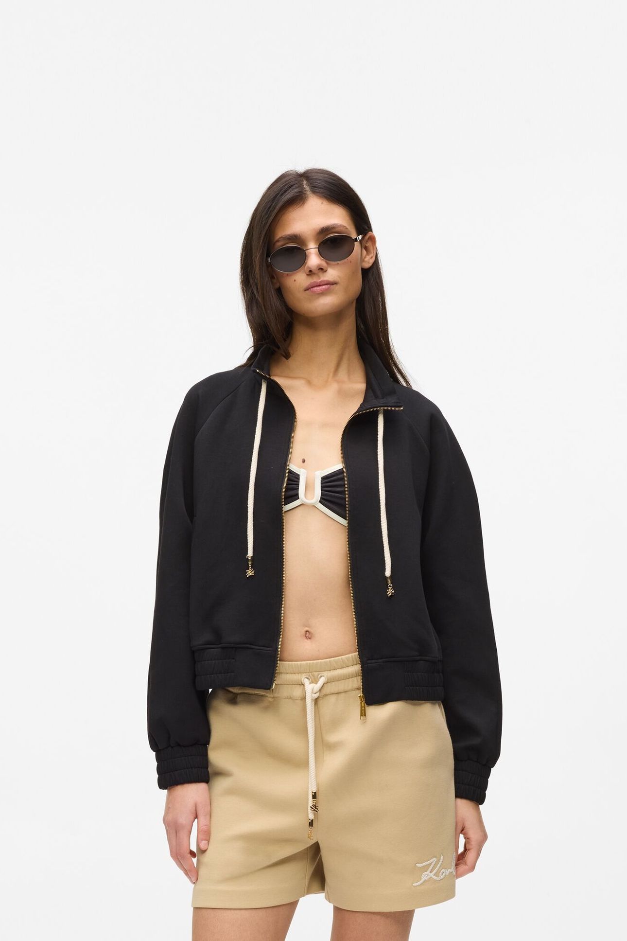 ROPE LOGO ZIP UP BLACK 1