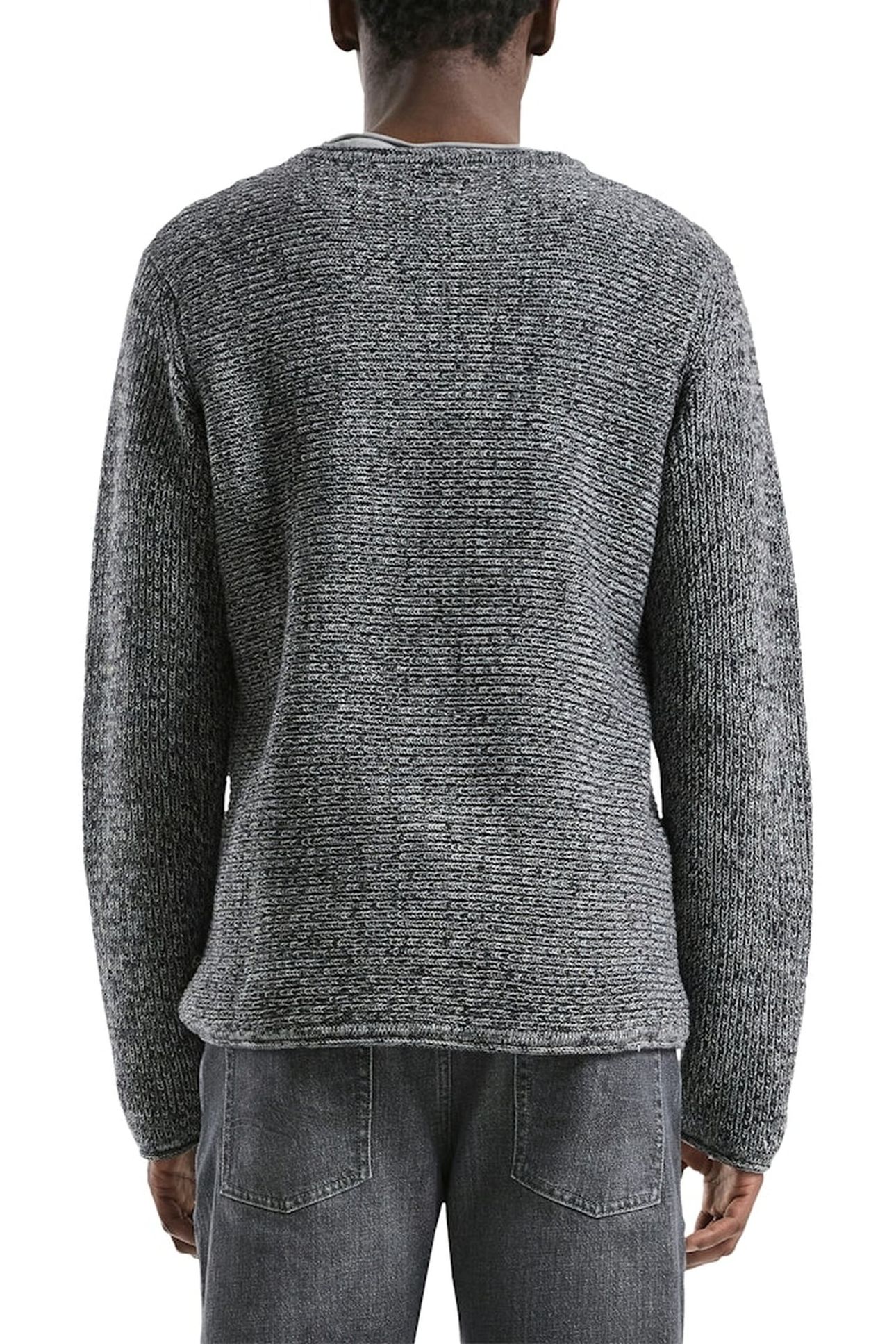 S.OLIVER-QS PULLOVER GREY/BLACK 2