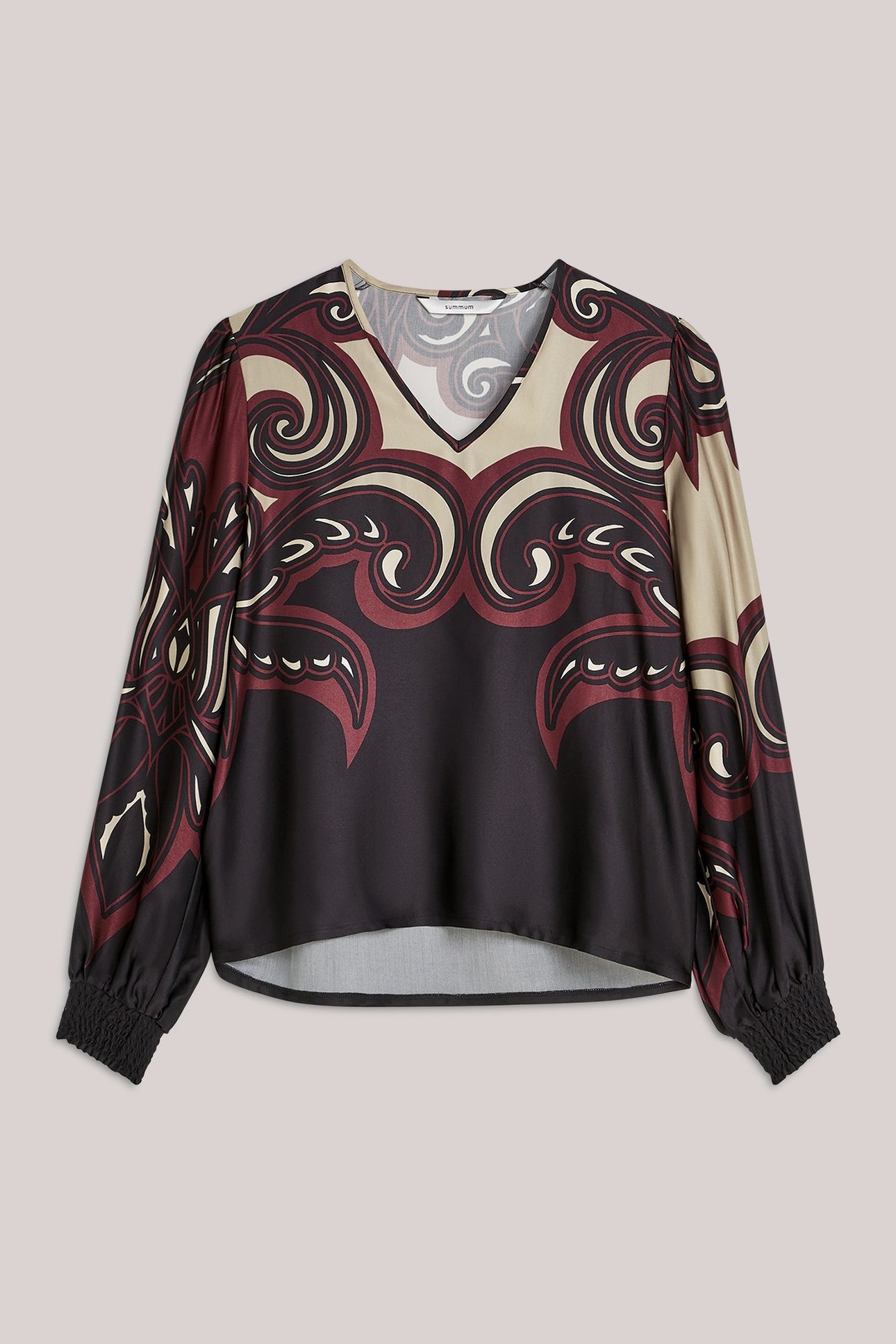 TOP V NECK ORNAMENT PRINT TOPS PRINTS 4