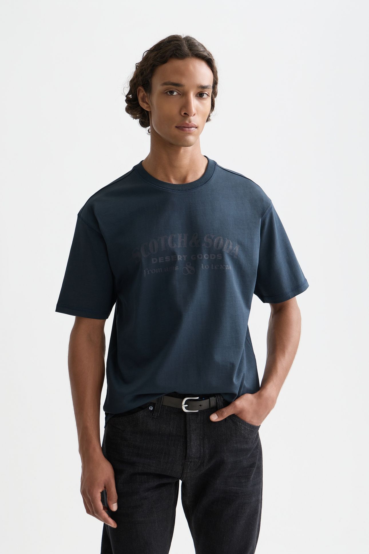 FRONT ARTWORK RELAXED-FIT T-SHIRT BLACK 1