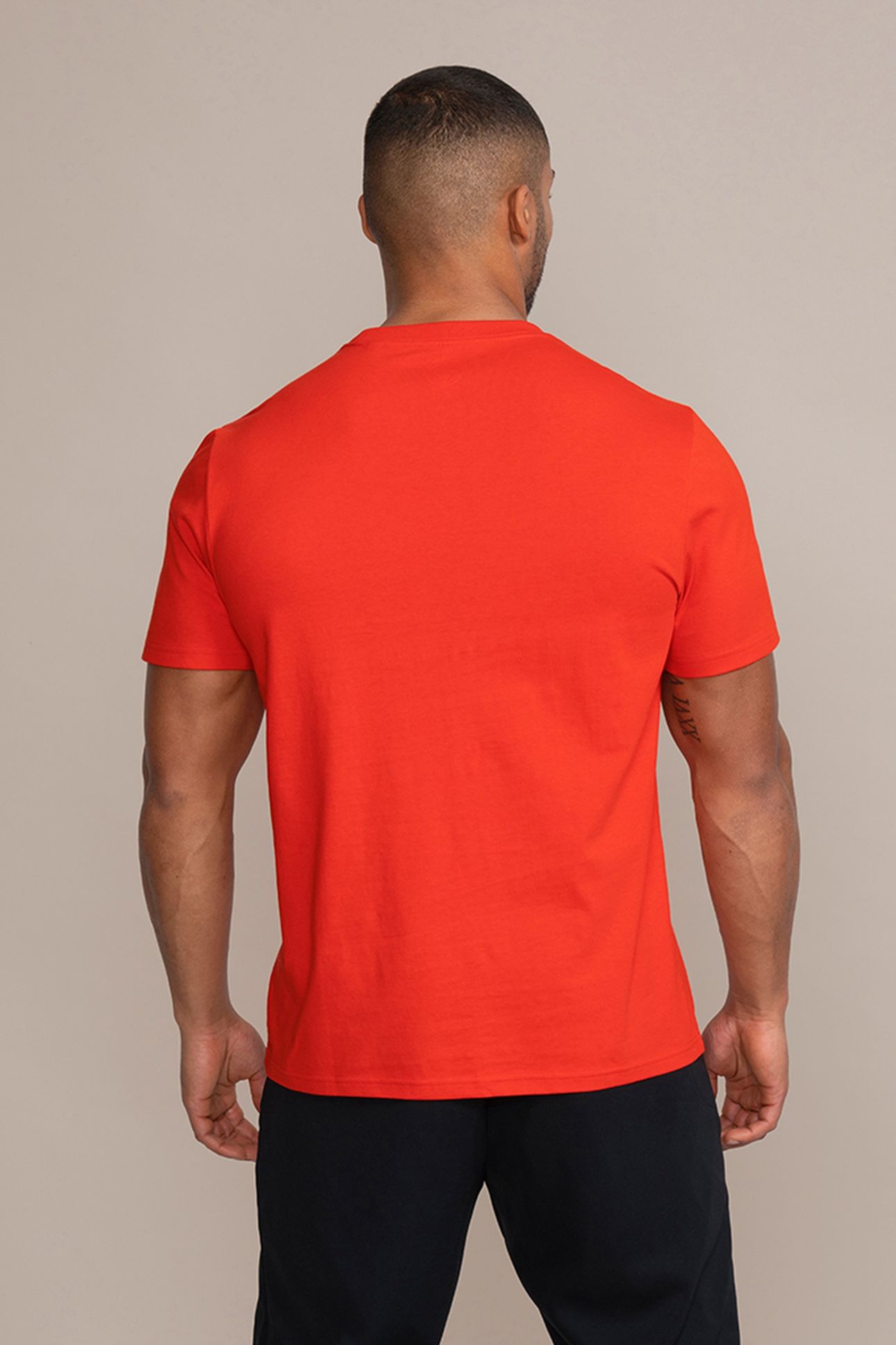 MUSCLE JOE CREW NECK TEE RED 3