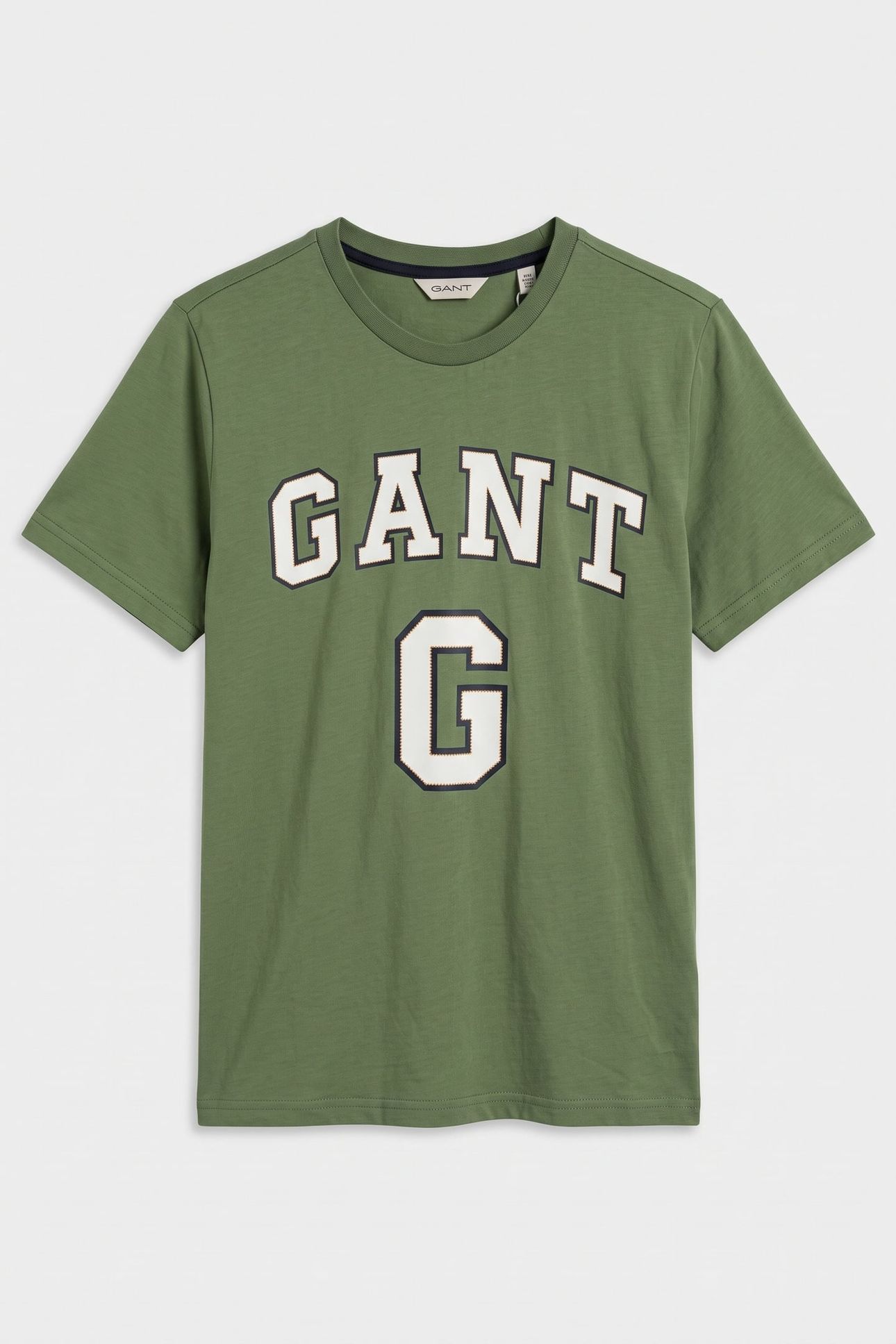 TEEN BOYS LARGE GANT GRAPHIC SS T-SHIRT HERB GREEN 2