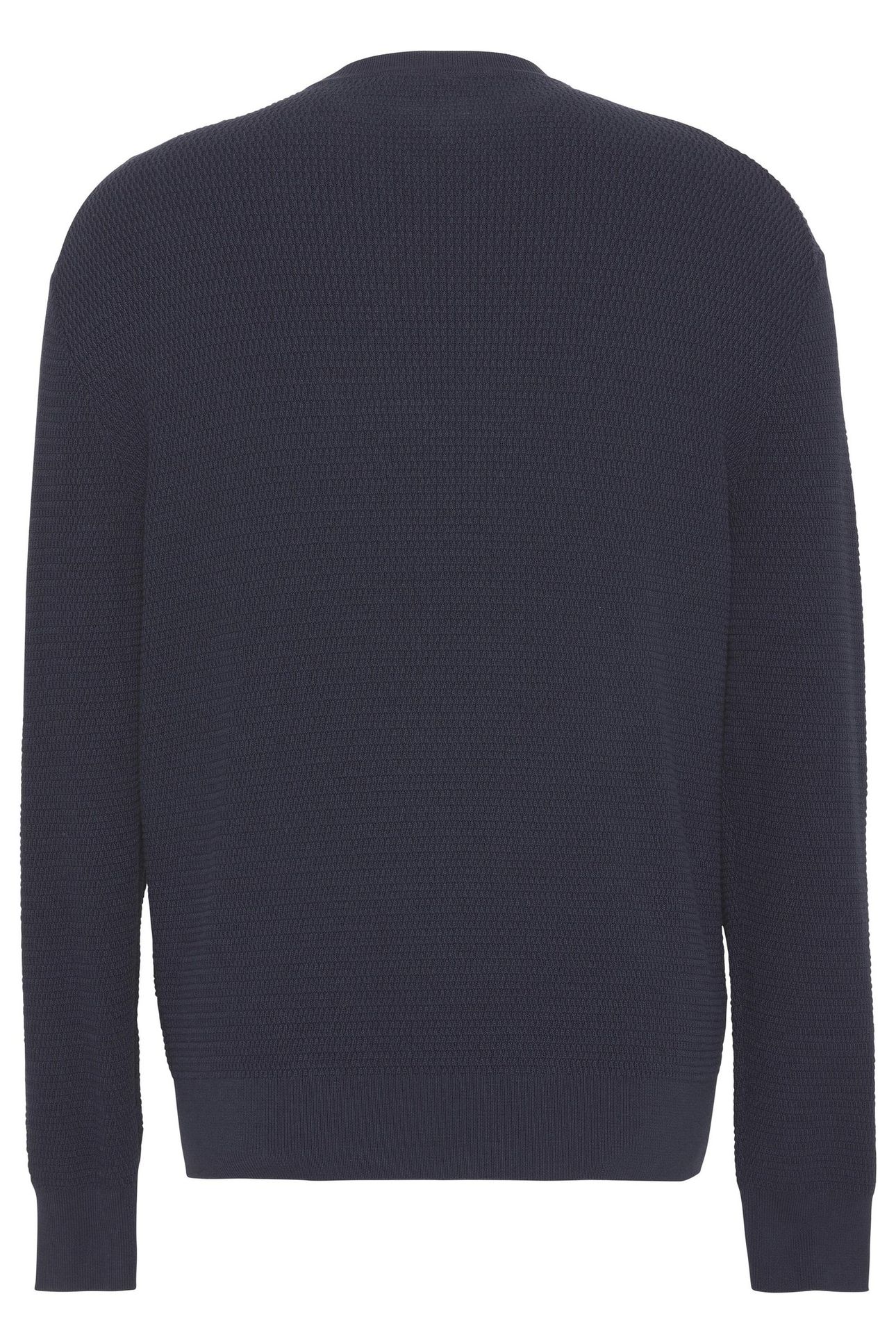LS TEXTURE COTTON CREW DARK SAPPHIRE 2