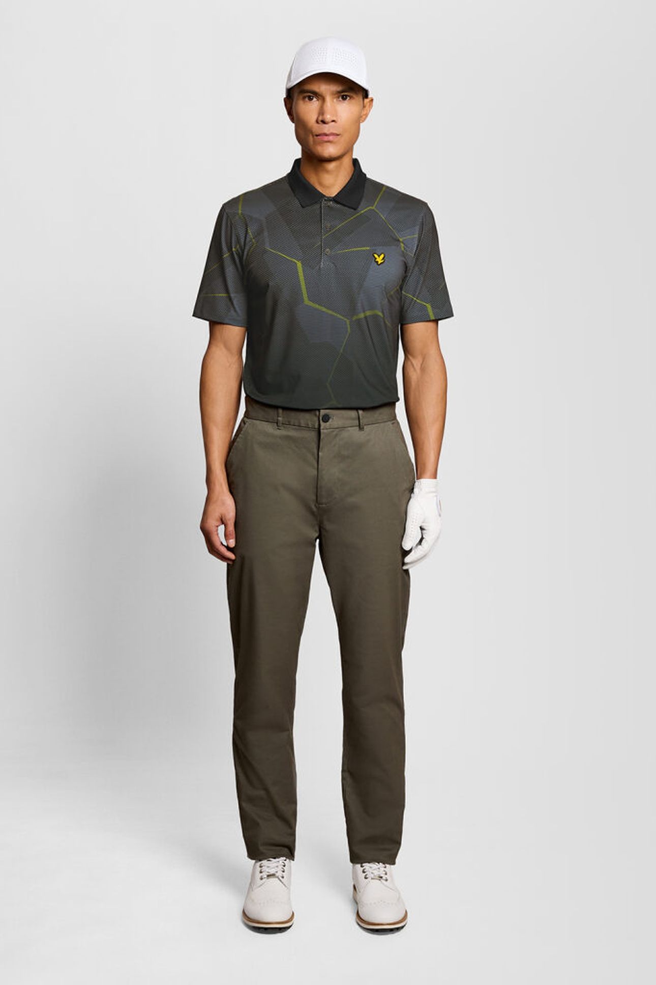 GOLF GEOMETRIC PRINT POLO JET BLACK 3