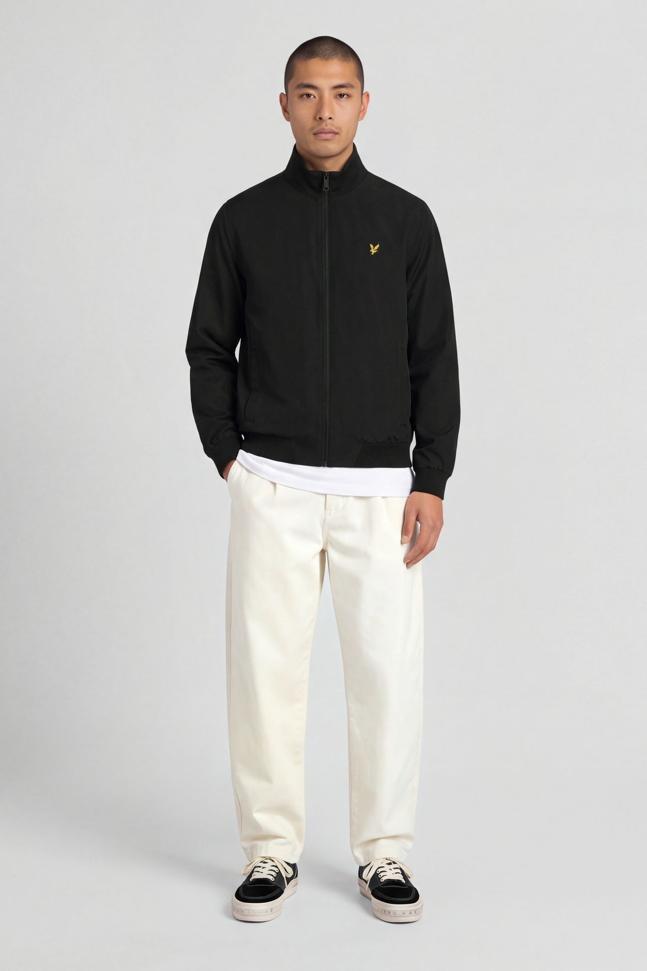 FUNNEL NECK SHELL JACKET JET BLACK 3