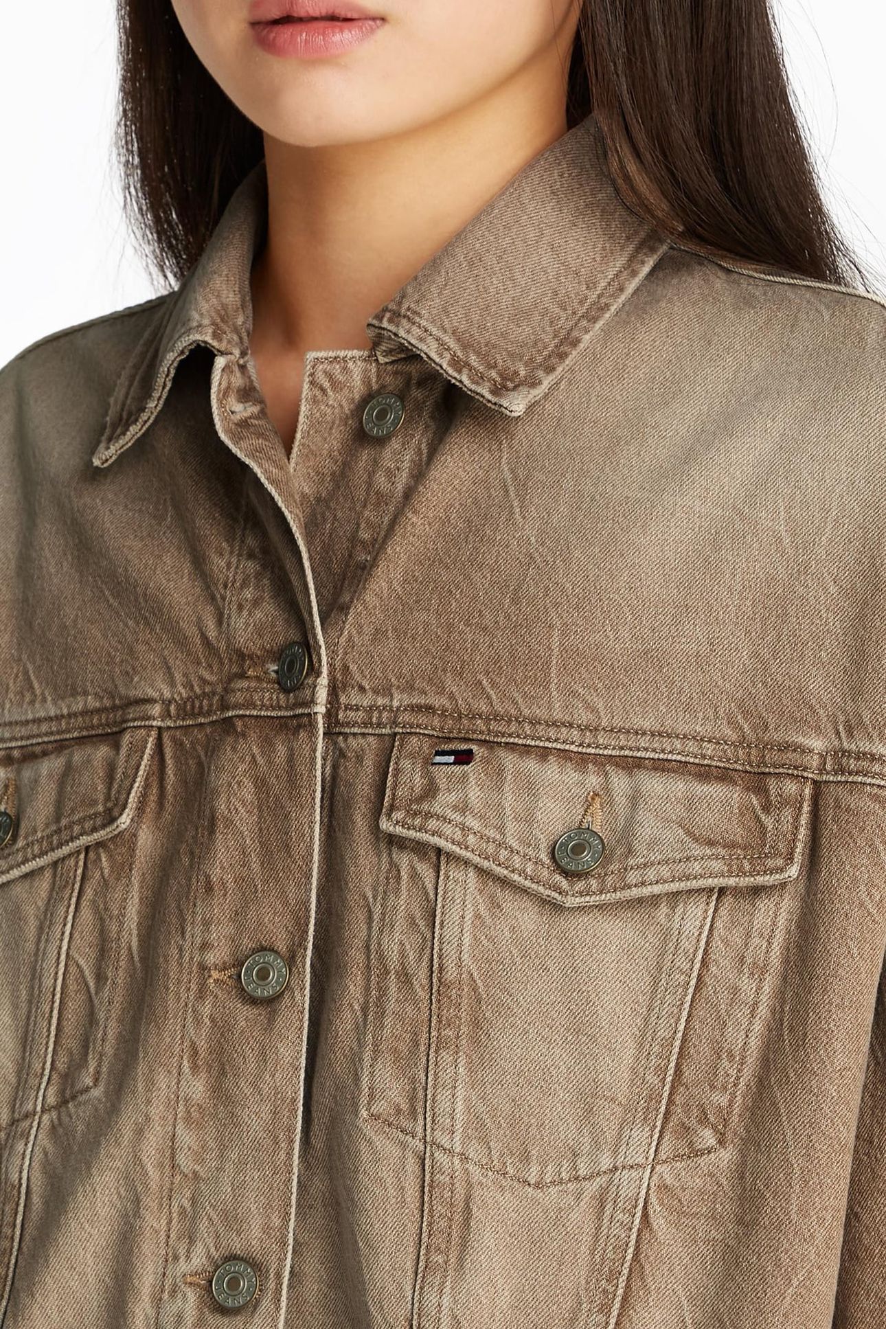OVERSIZED CROP TRUCKER JACKET DENIM COLOR 8