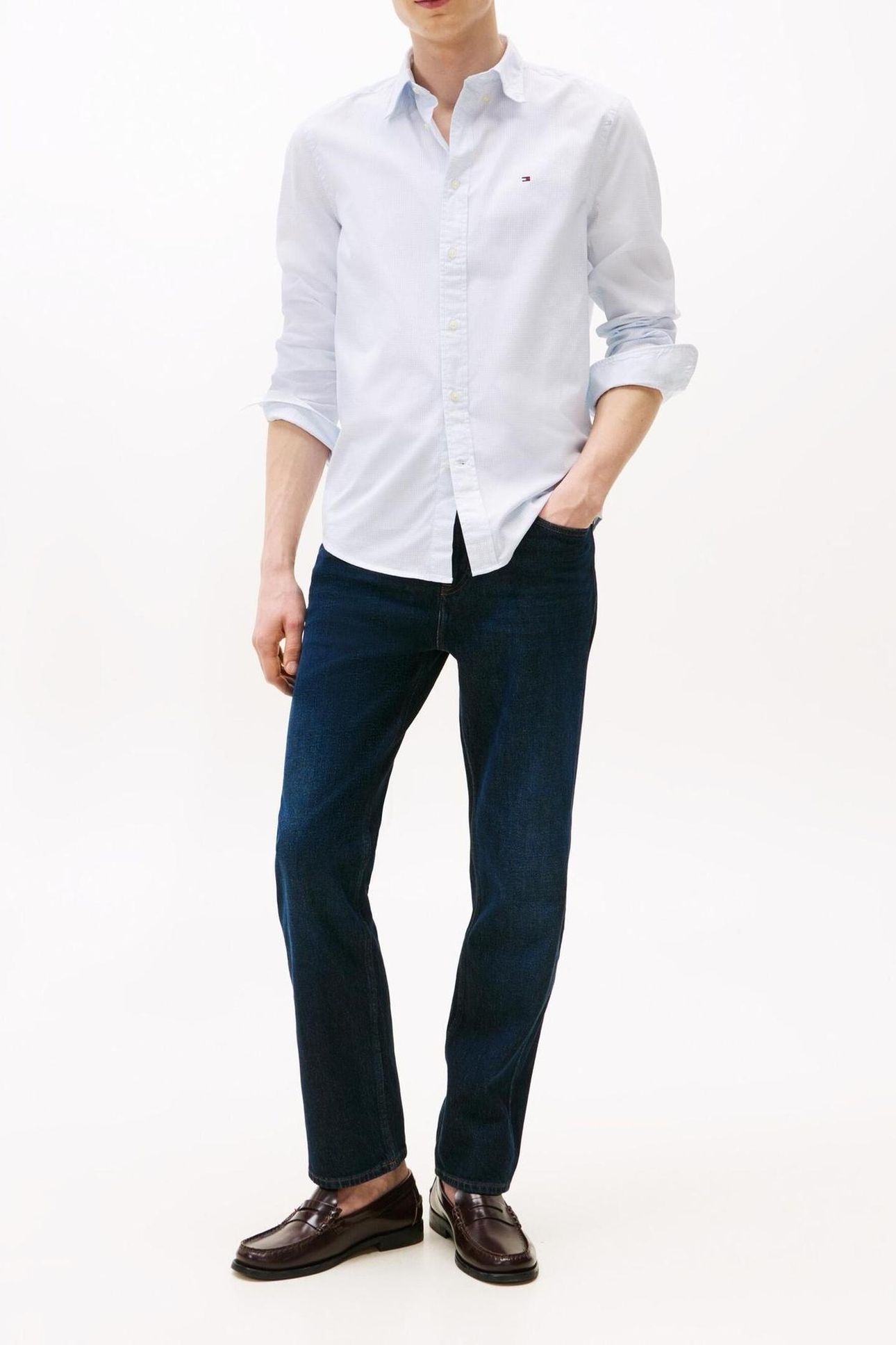 FLEX POPLIN MINI PRINT OPTIC WHITE PRT 1