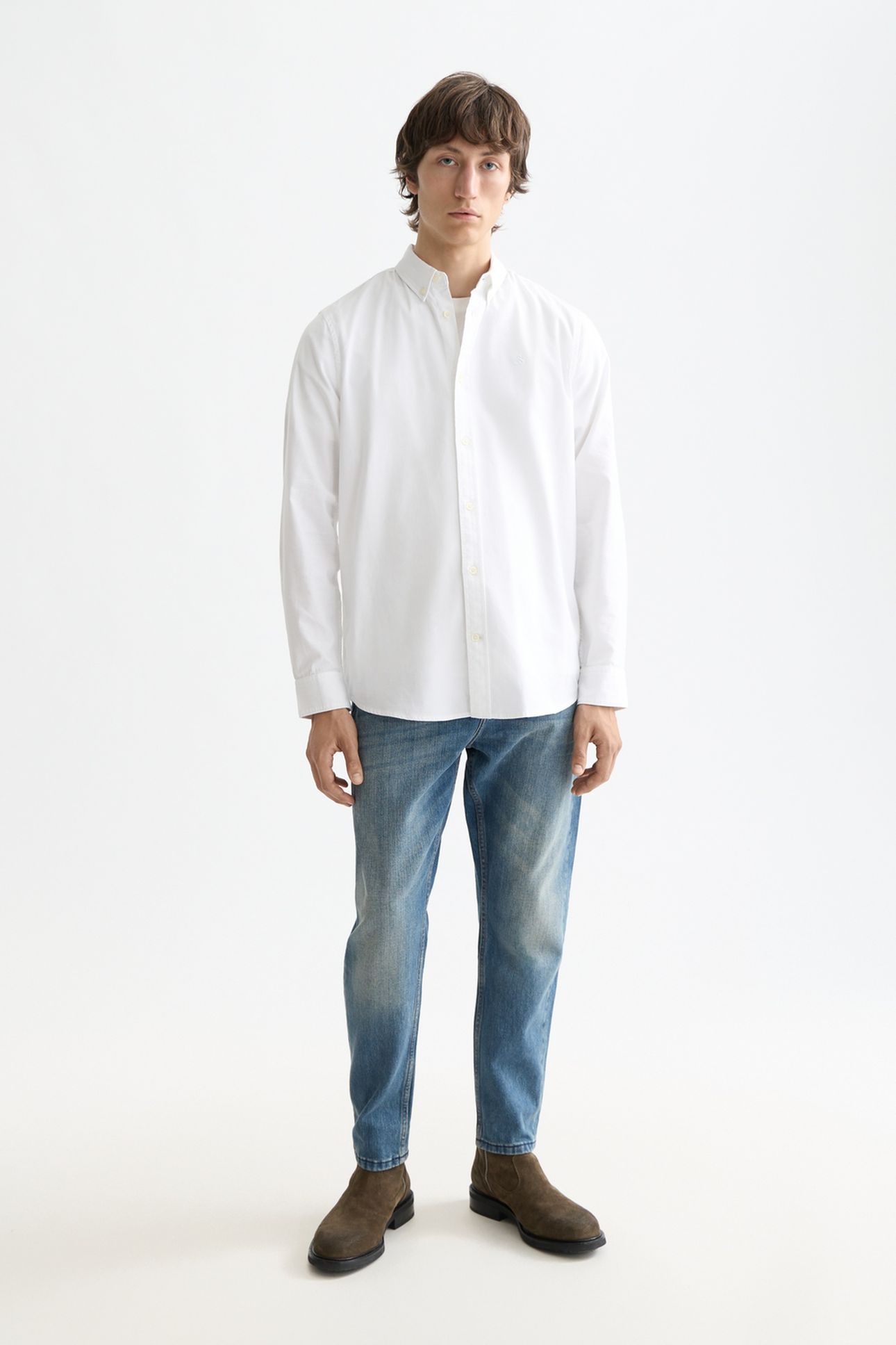 OXFORD SOLID REGULAR-FIT SHIRT WHITE TRADITIONAL 3