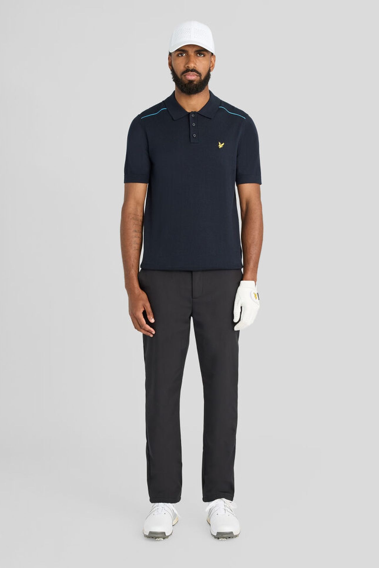 GOLF TIPPED KNITTED POLO DARK NAVY 3
