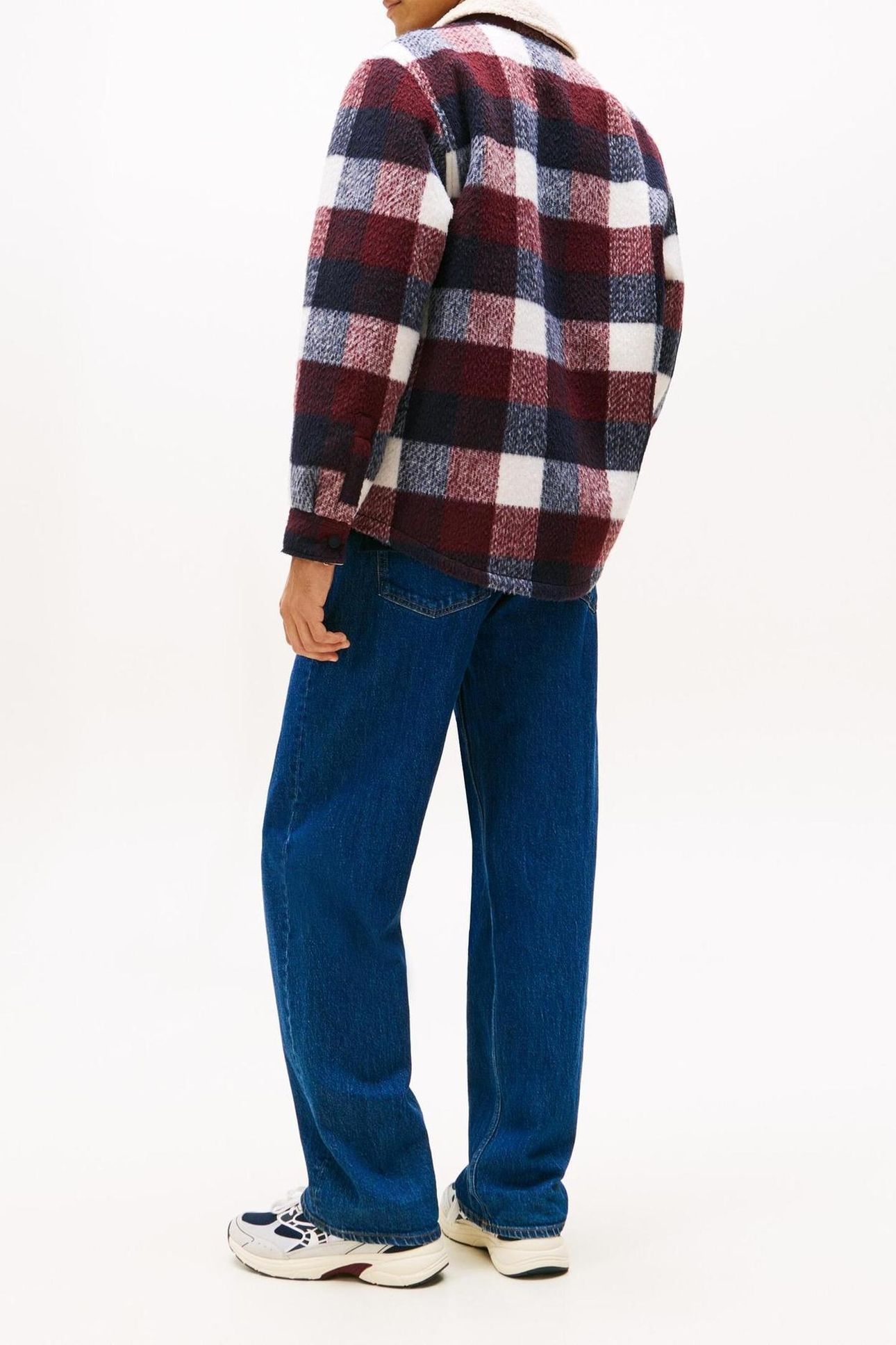 TJM CHECK TEDDY OVERSHIRT DARK NIGHT NAVY/BUFFALO CHECK 3
