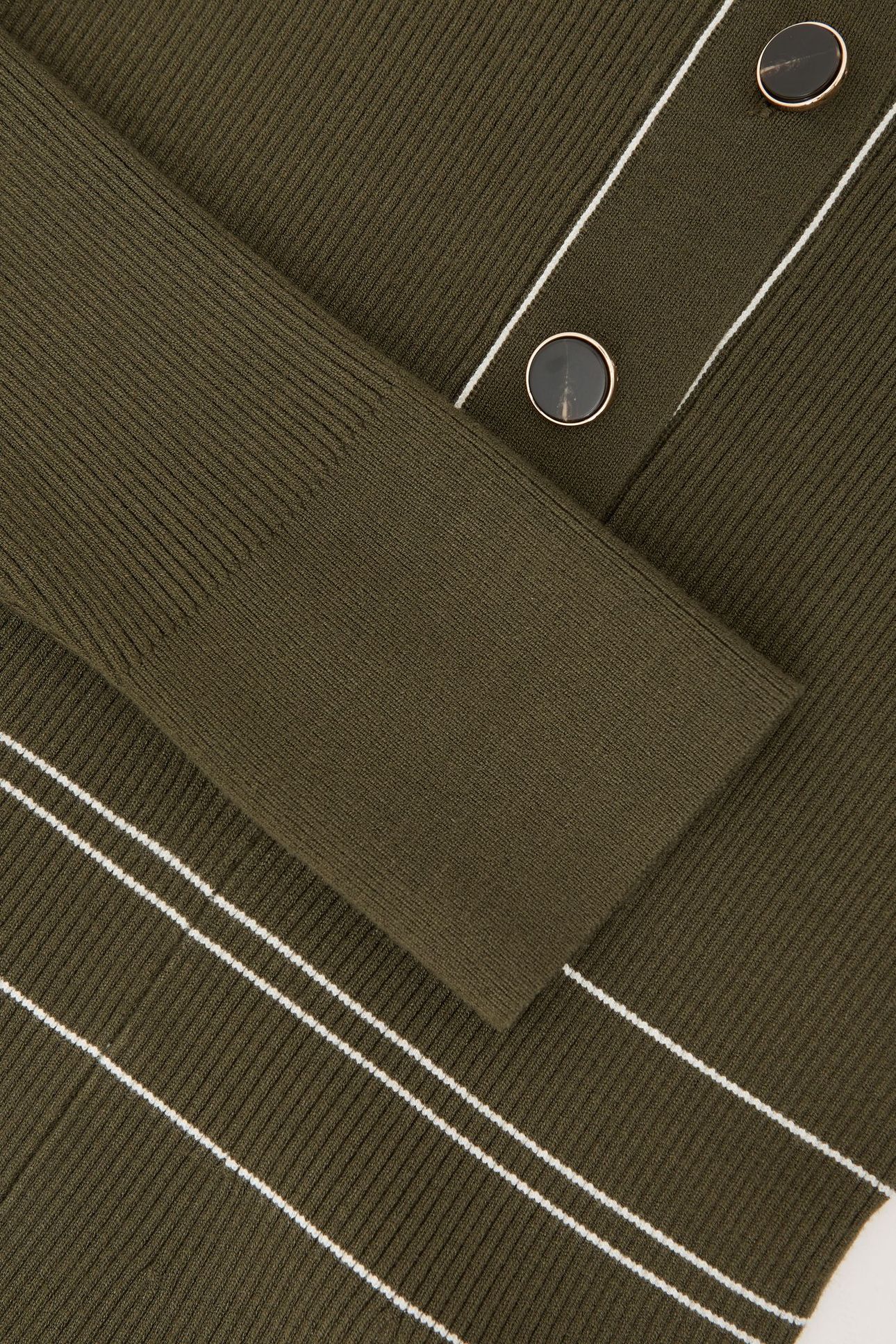 STITCH DETAIL MINI DRESS KHAKI GREEN 6