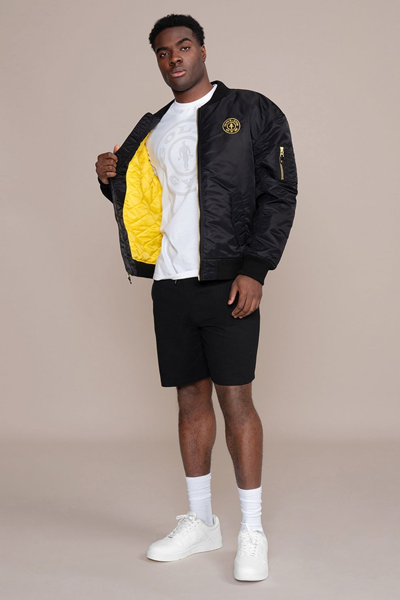 WEIGHT PLATE BOMBER JACKET BLACK 3