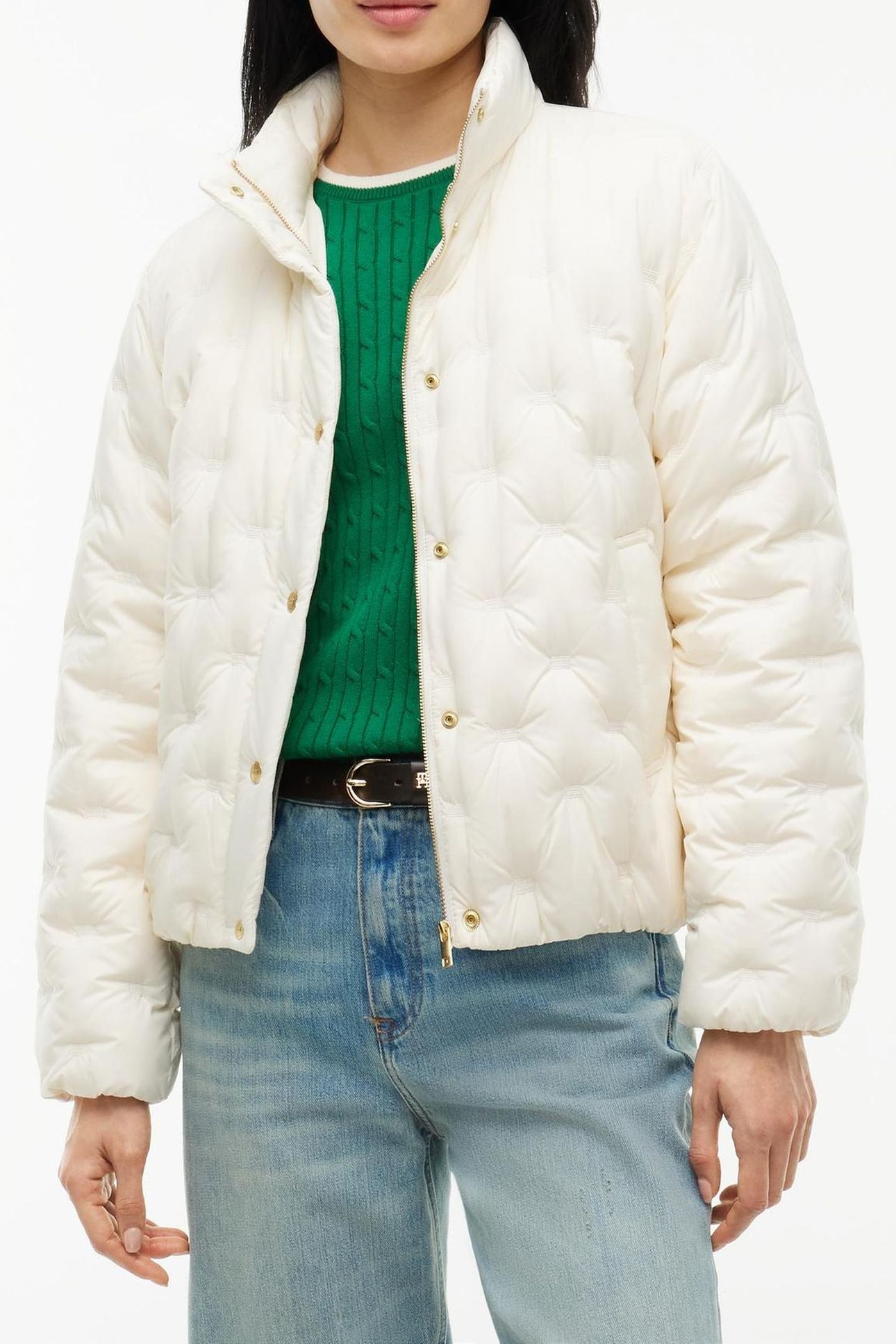 LIGHTWEIGHT DOWN FLAG QUILTED JACKET YELLOW 1