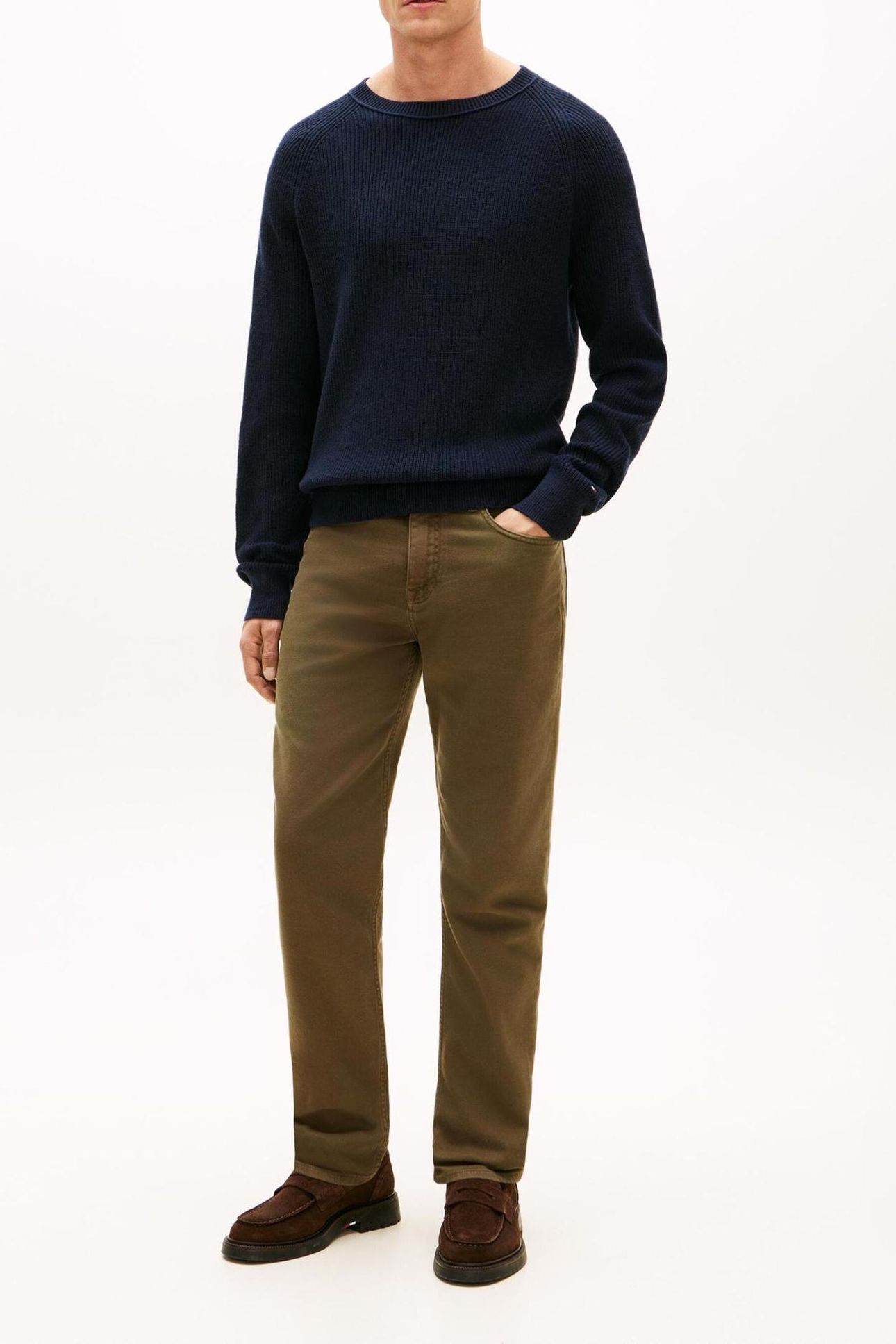 FISHERMAN RIB CREW NECK DARK NIGHT NAVY 3