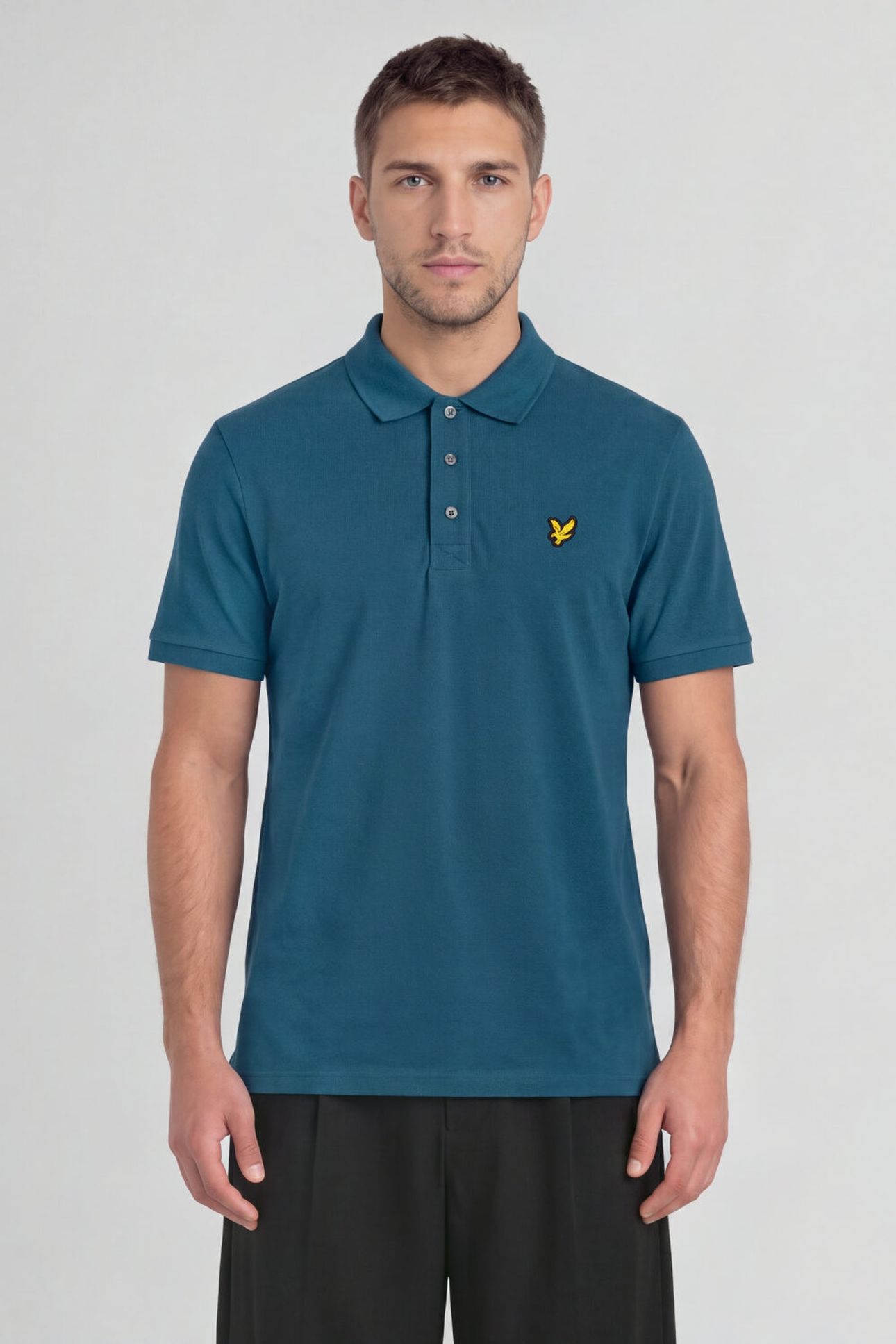 PLAIN POLO SHIRT RICH TEAL 1