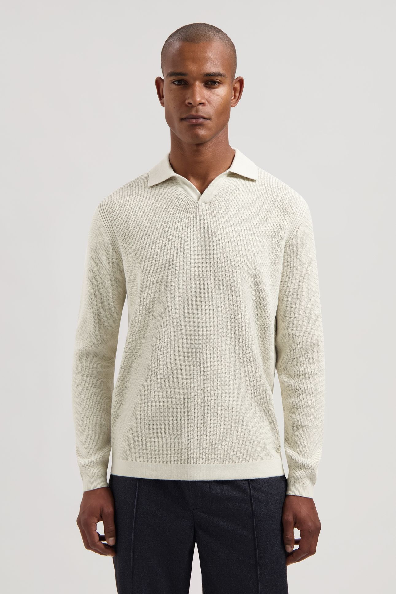 DS_KOSTAS LONGSLEEVE POLO SILVER BIRCH 2
