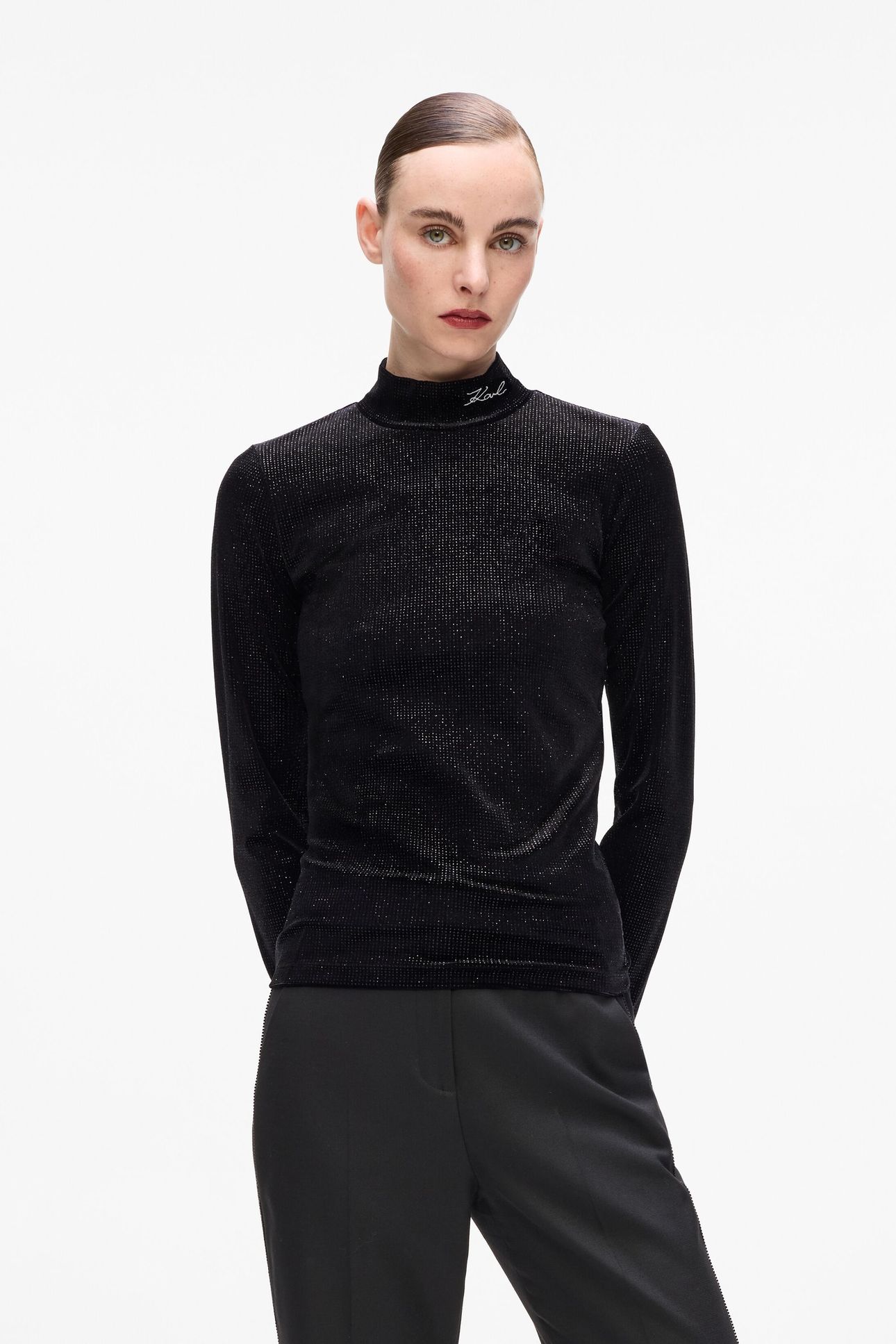 SPARKLE VELVET LONGSLEEVE BLACK 1