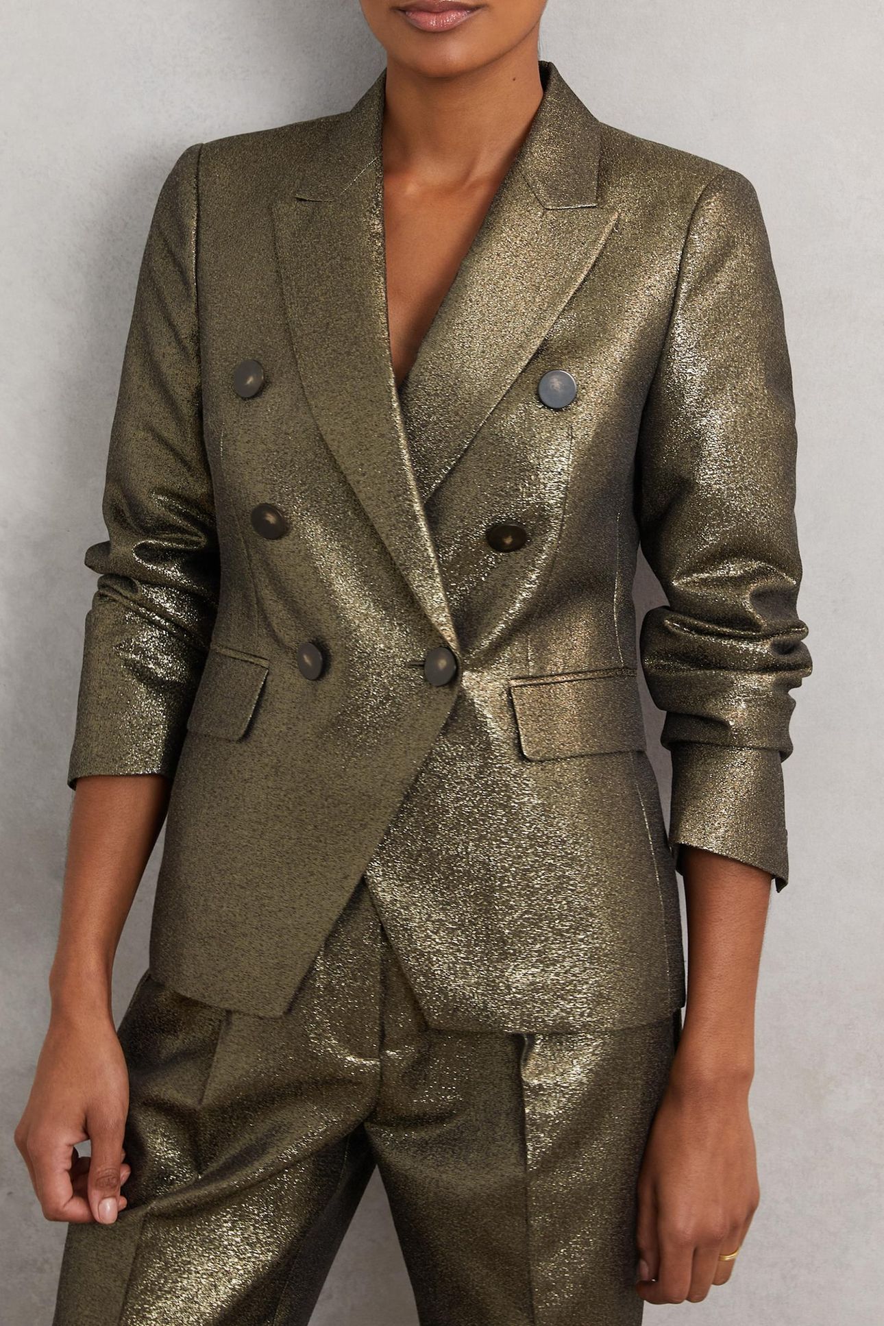 DB METALLIC BLAZER GOLD 1