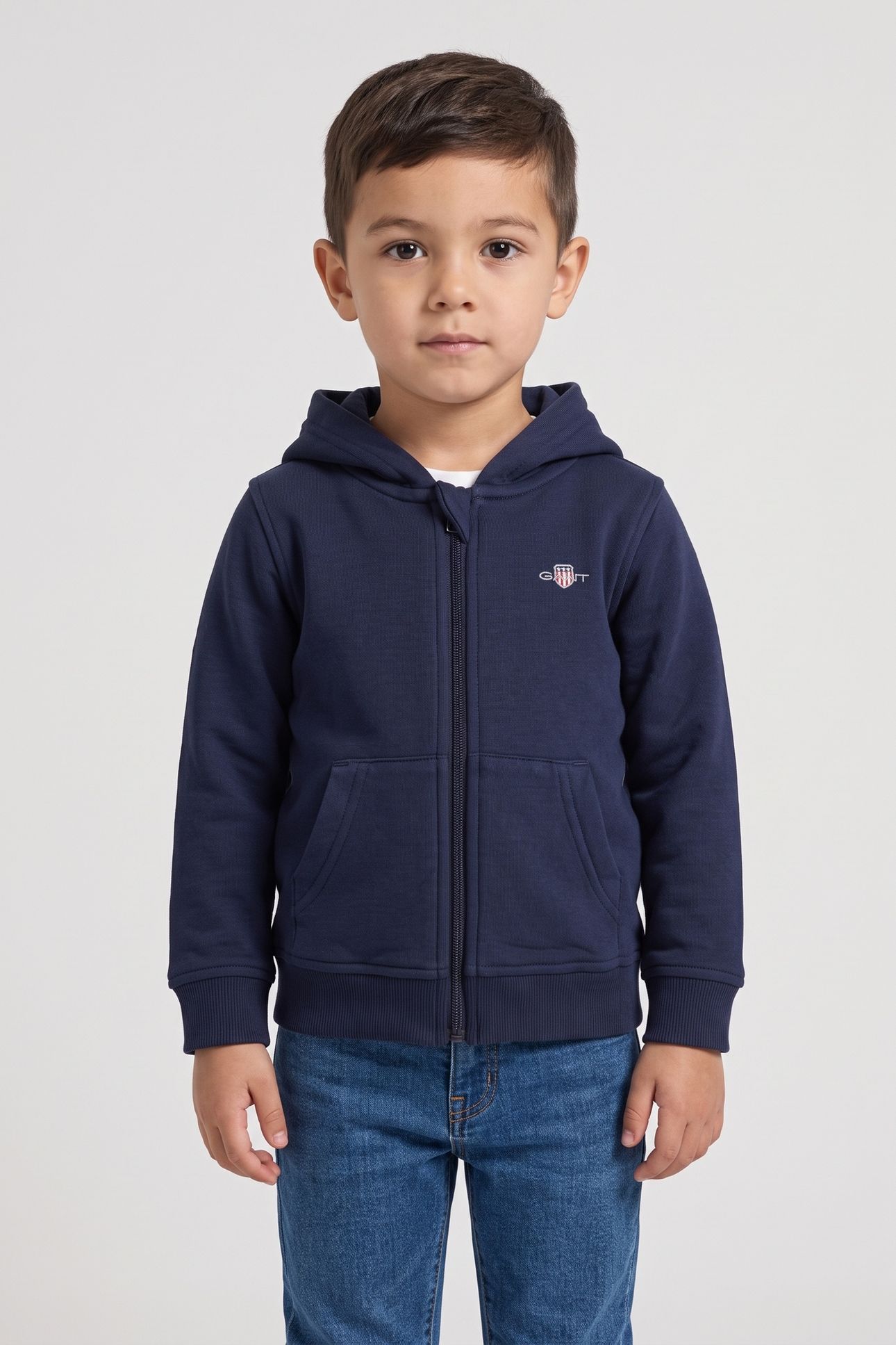 BABY UNISEX SHIELD ZIP HOODIE MARINE 1