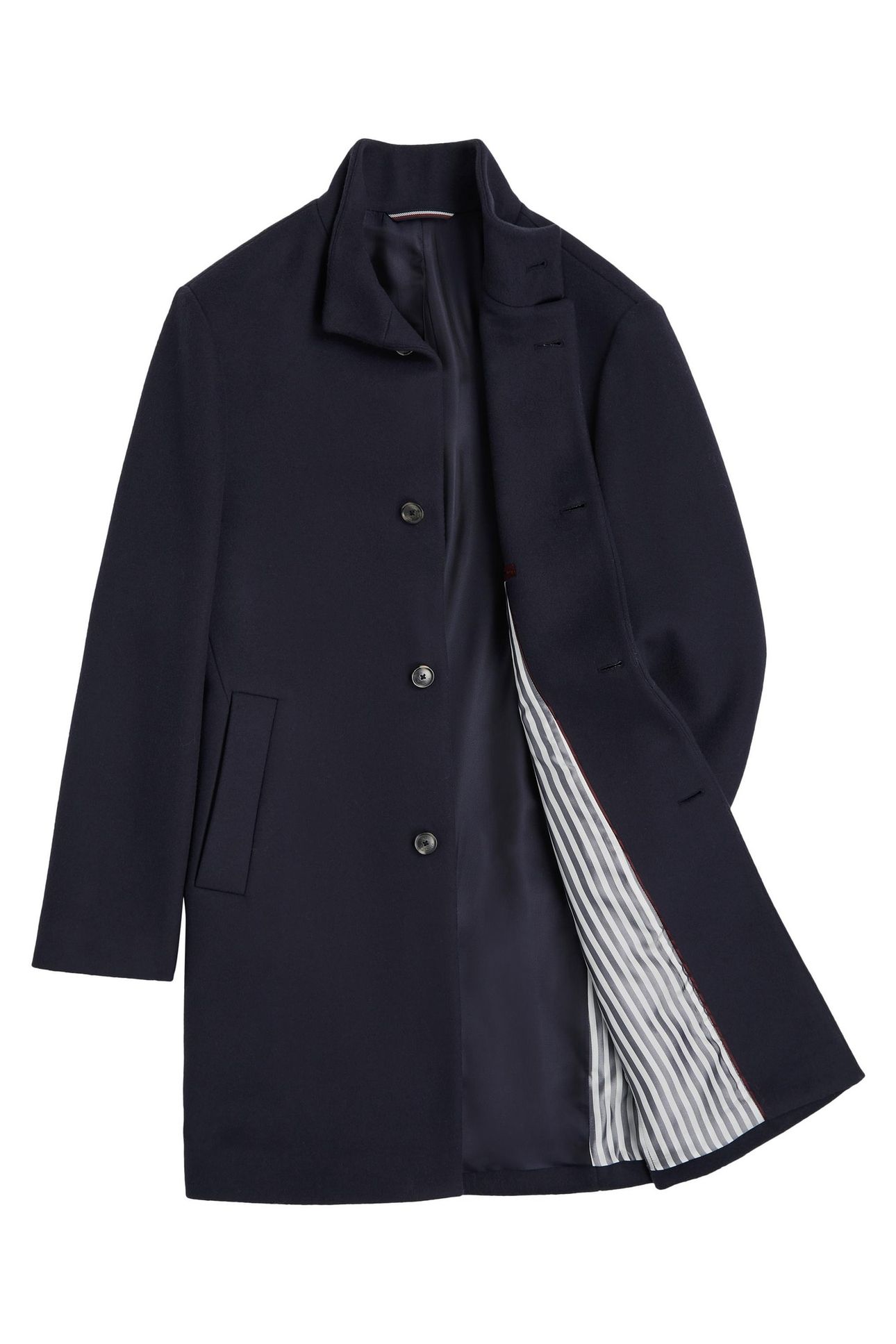 NY WOOL STAND COLLAR NAVY BLUE 6