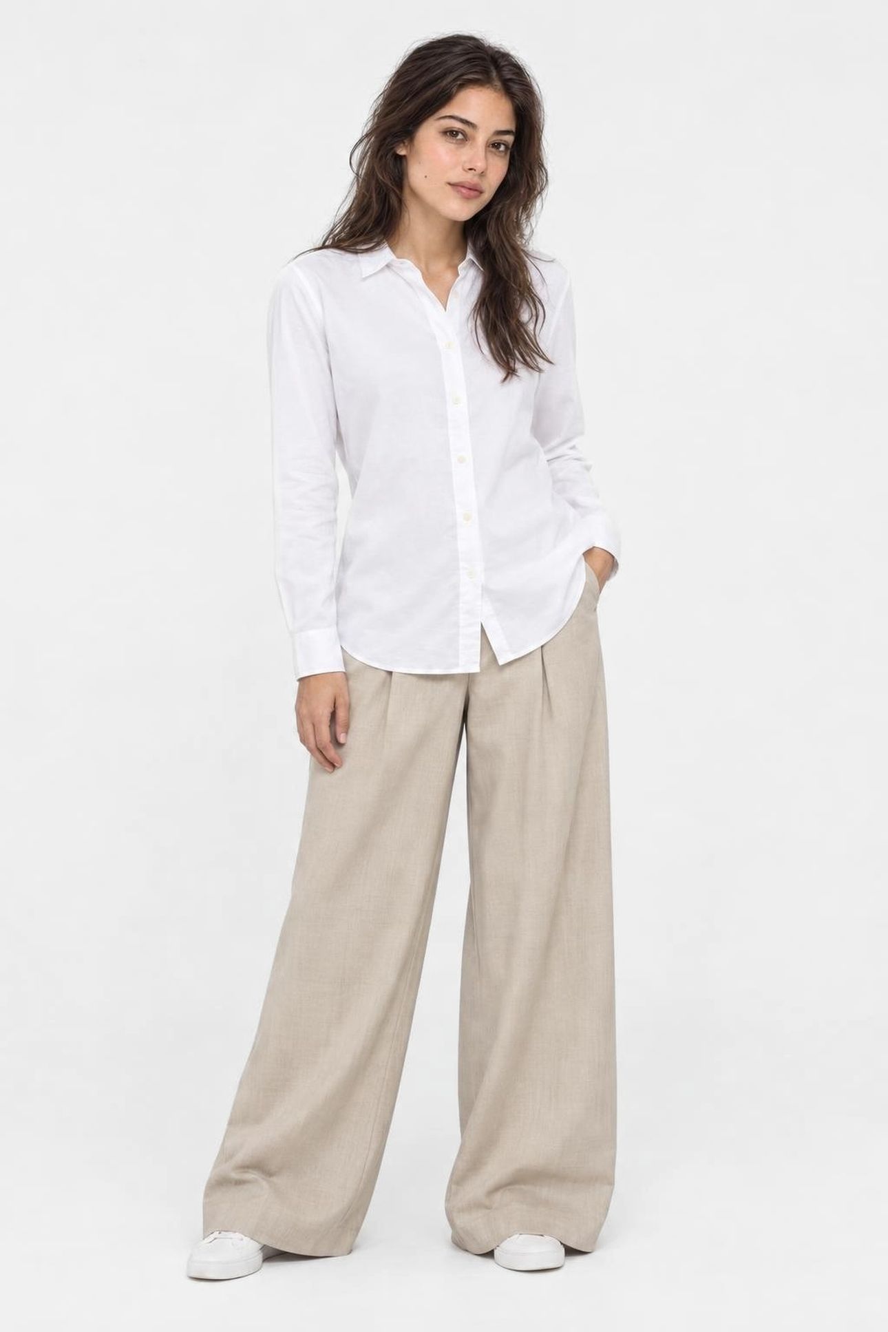 STRETCH PIQUE SHIRT WHITE 1