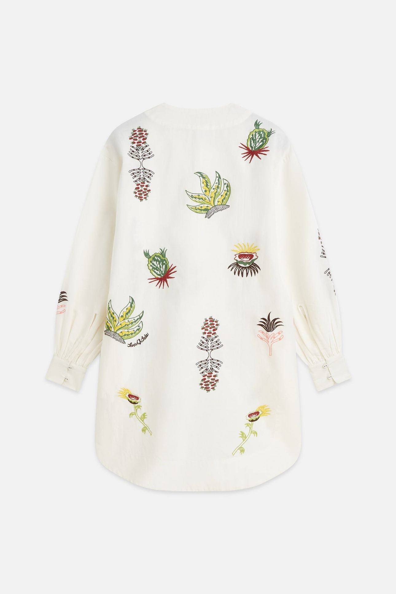 EMBROIDERED SHORT BIB DRESS EGGNOG 5