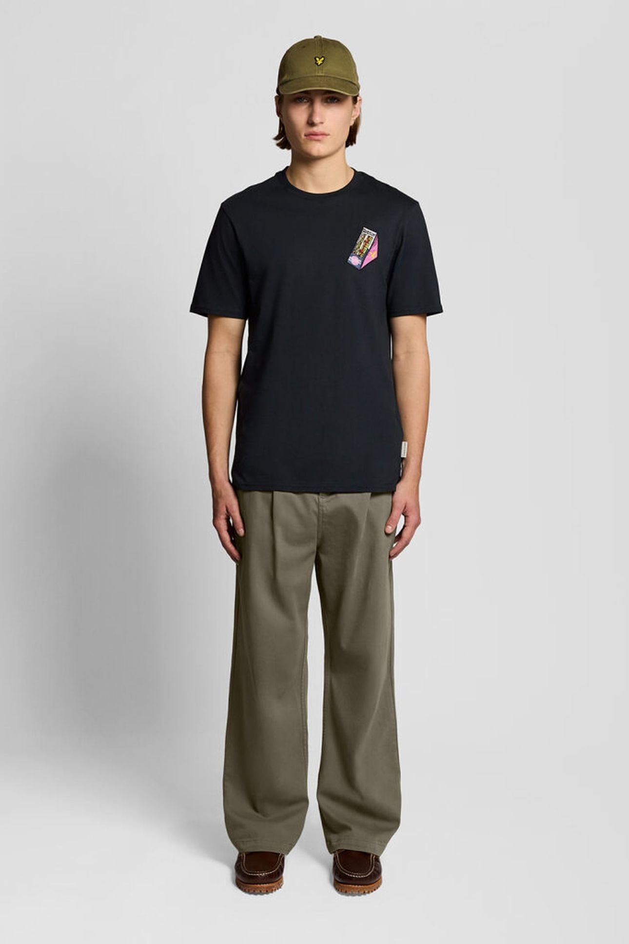 ENZYME WASH PLEATED TROUSER KHAKI ASH 3