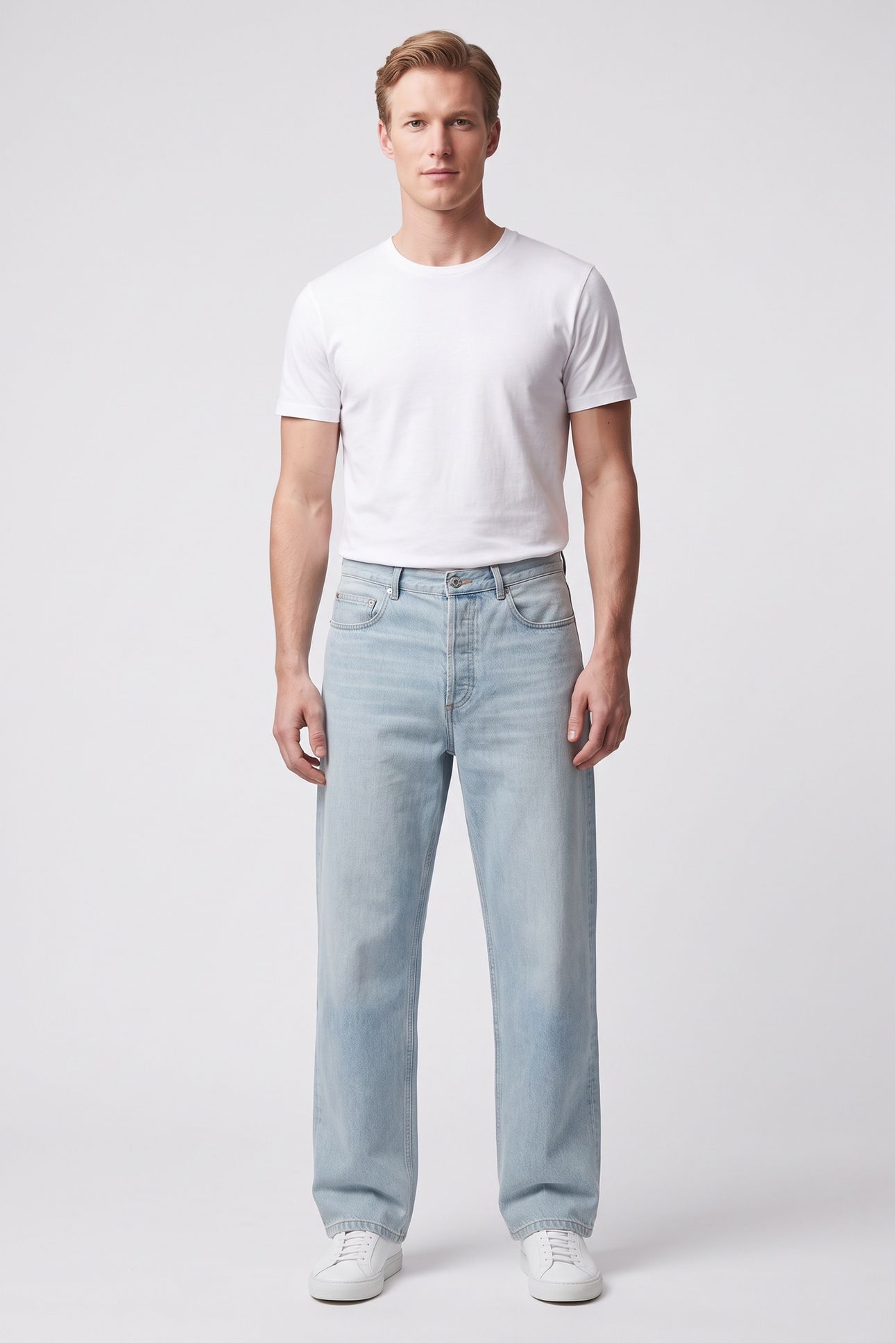 UNISEX JEANS AARON LIGHT BLUE 3