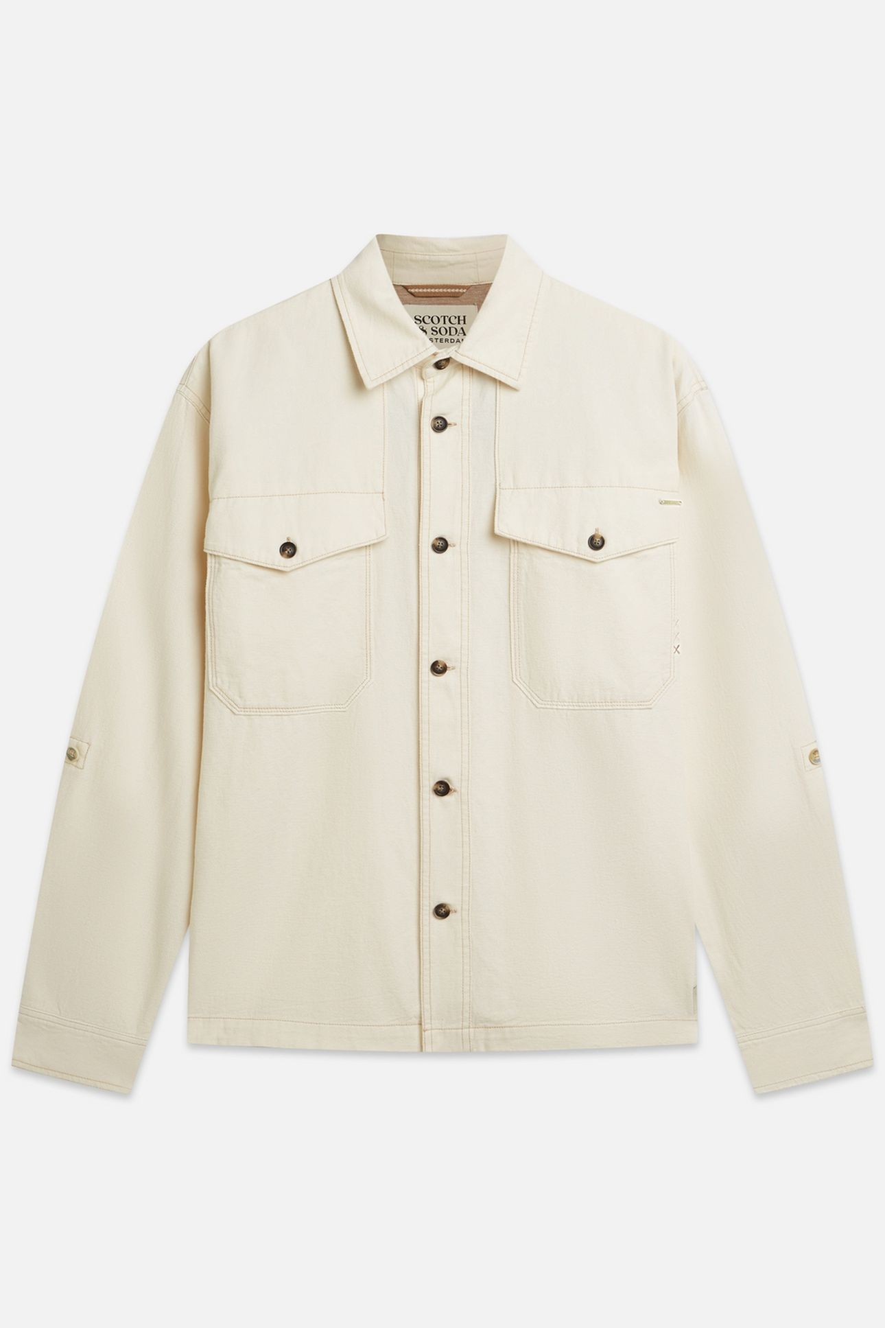 COTTONLINEN OVERSHIRT LIGHT BEIGE 4
