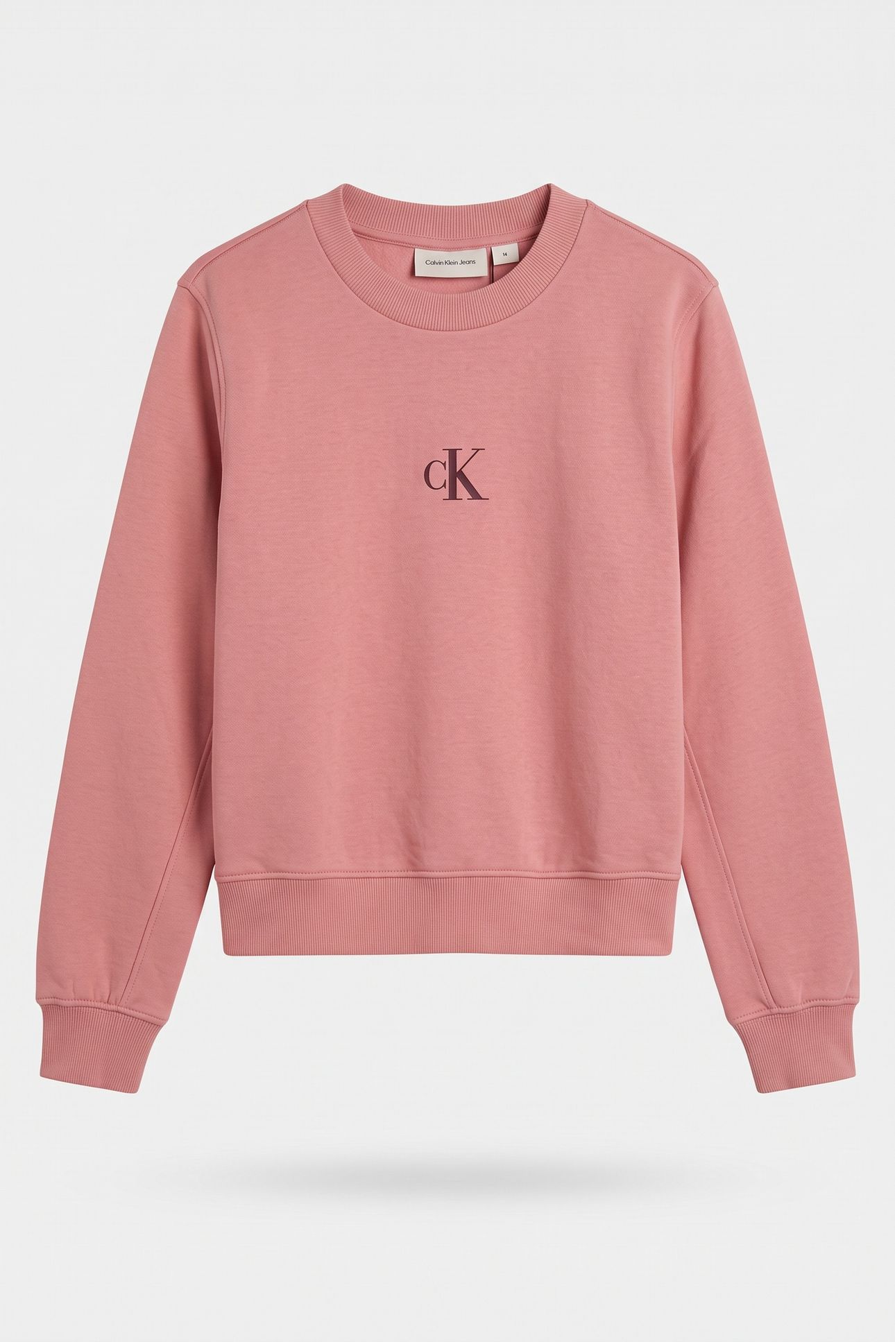 GIRLS LOGO CN FLEECE SWEATSHIRT BRANDIED APRICOT 2