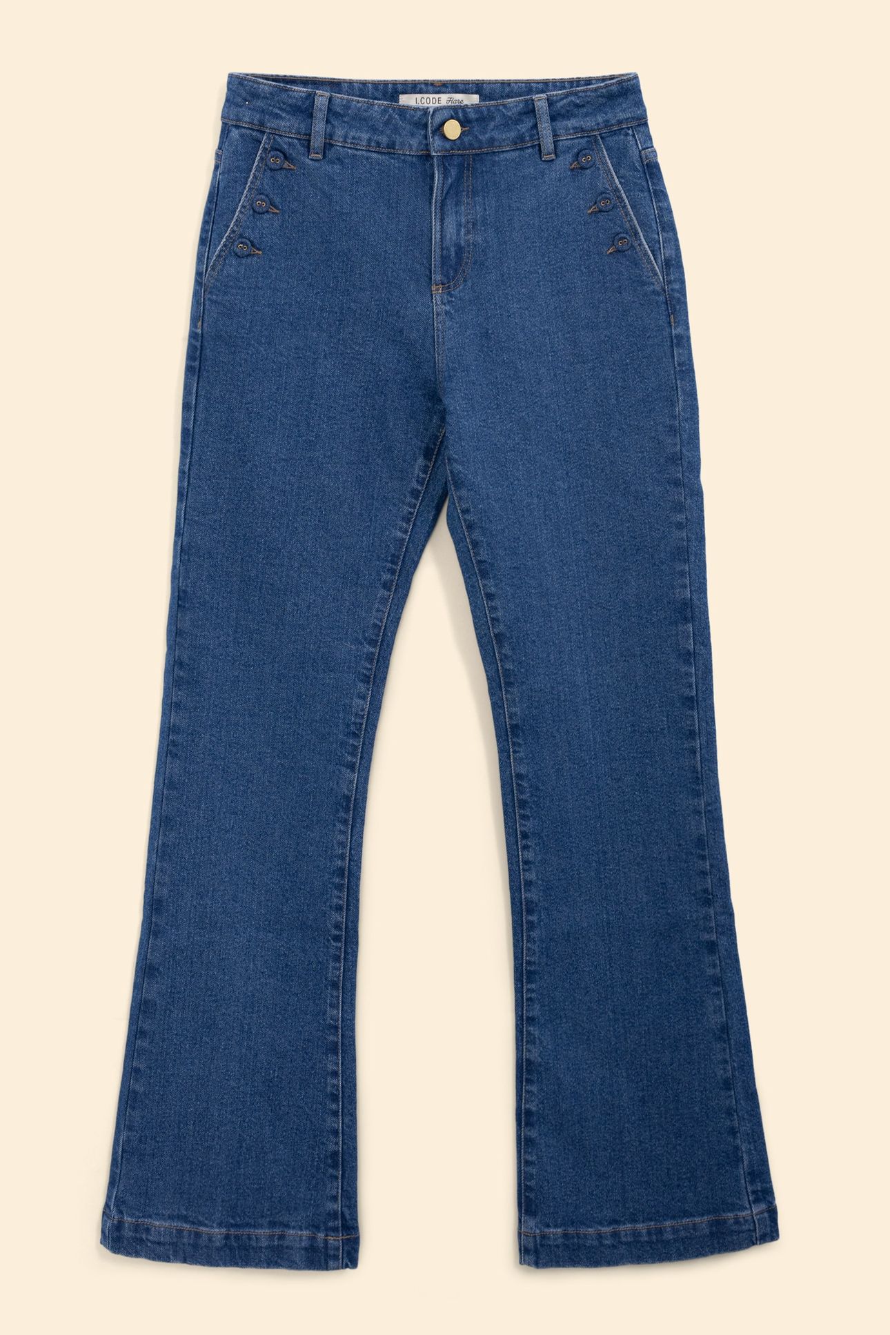 BLUE DROP FRONT-LOOK FLARED JEANS MARIE 4