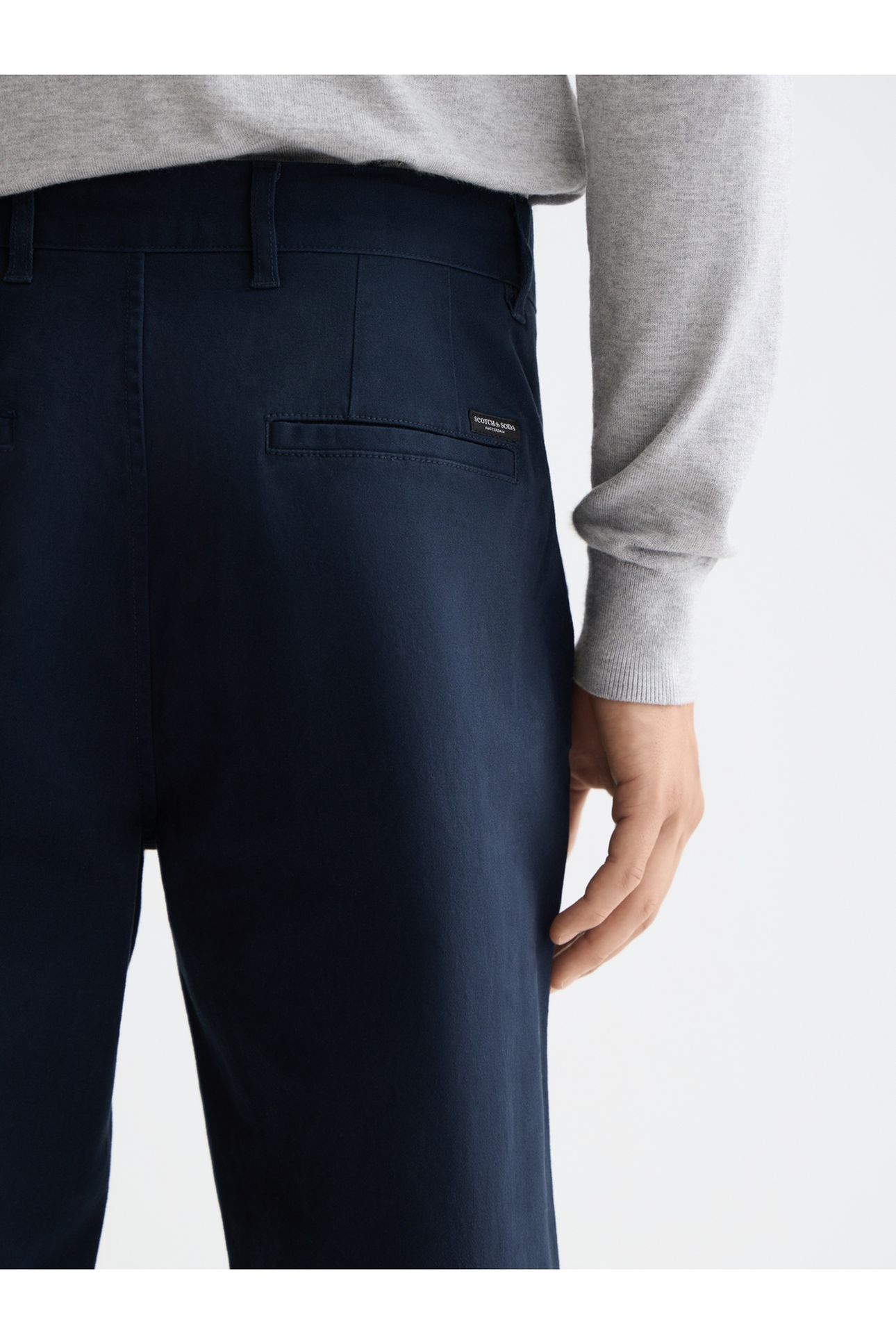 STUART COTTON-BLEND TWILL CHINO NAVY 6