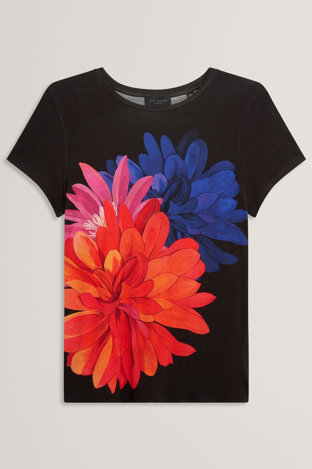 PRINTED FITTED TEE BLACK 3