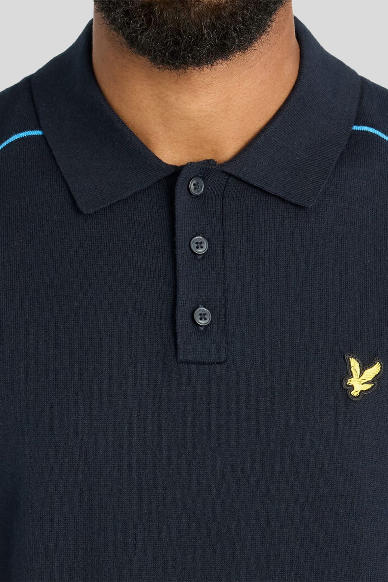 GOLF TIPPED KNITTED POLO DARK NAVY 5