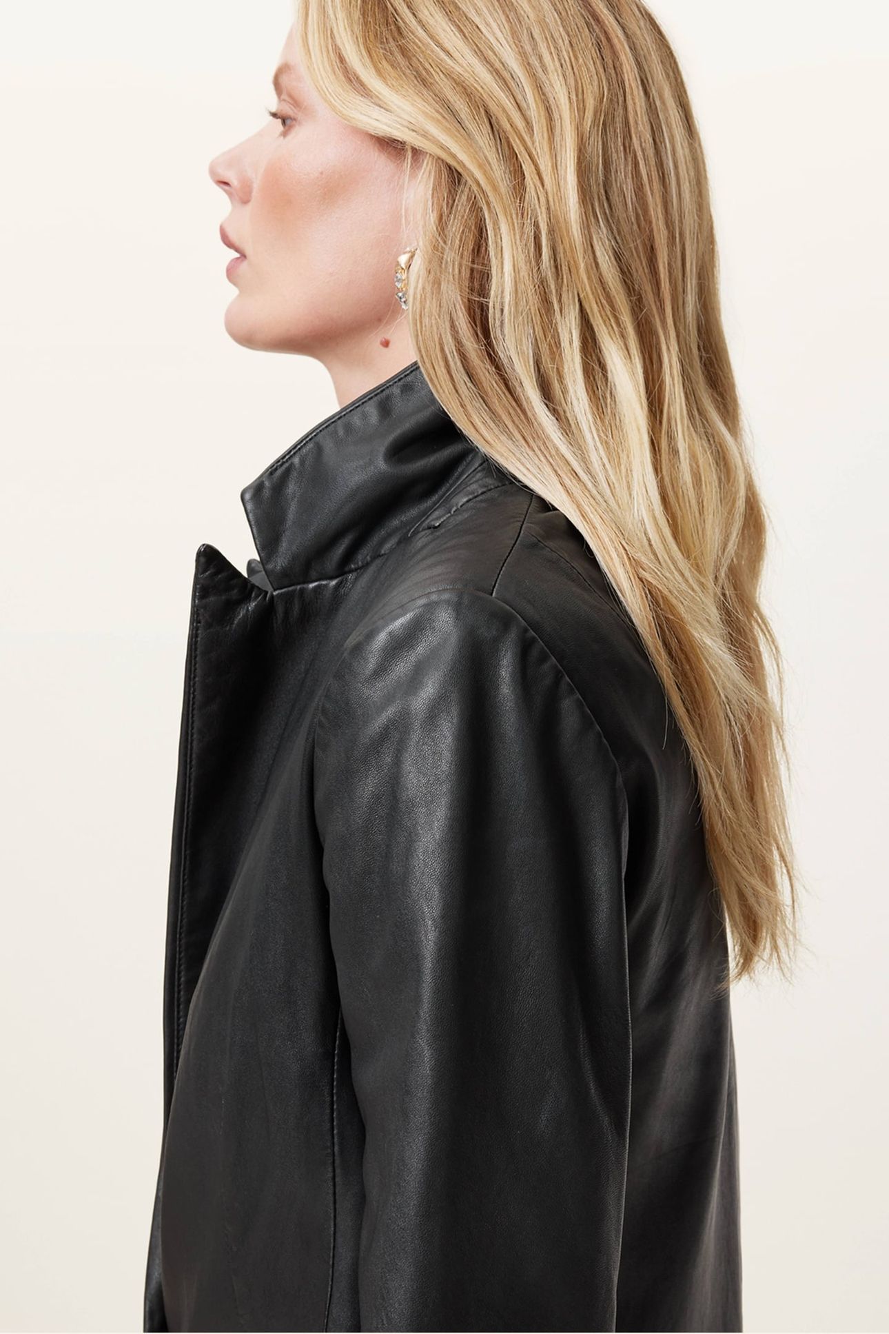 DERI LEATHER BLAZER BLACK 7
