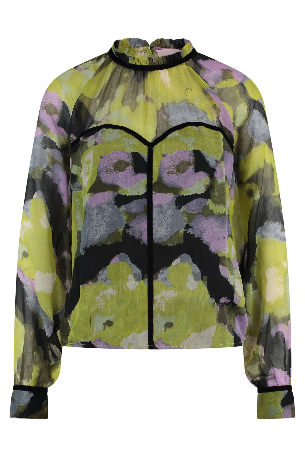 JALLA BLOUSE ABSTRACT GREEN 3
