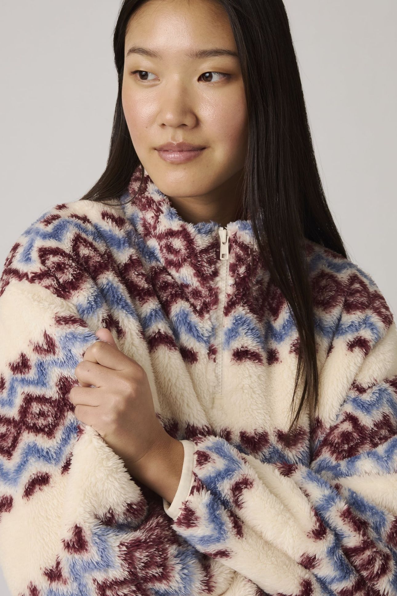 GEMMA SHERPA 1/4 ZIP SWEATSHIRT 5