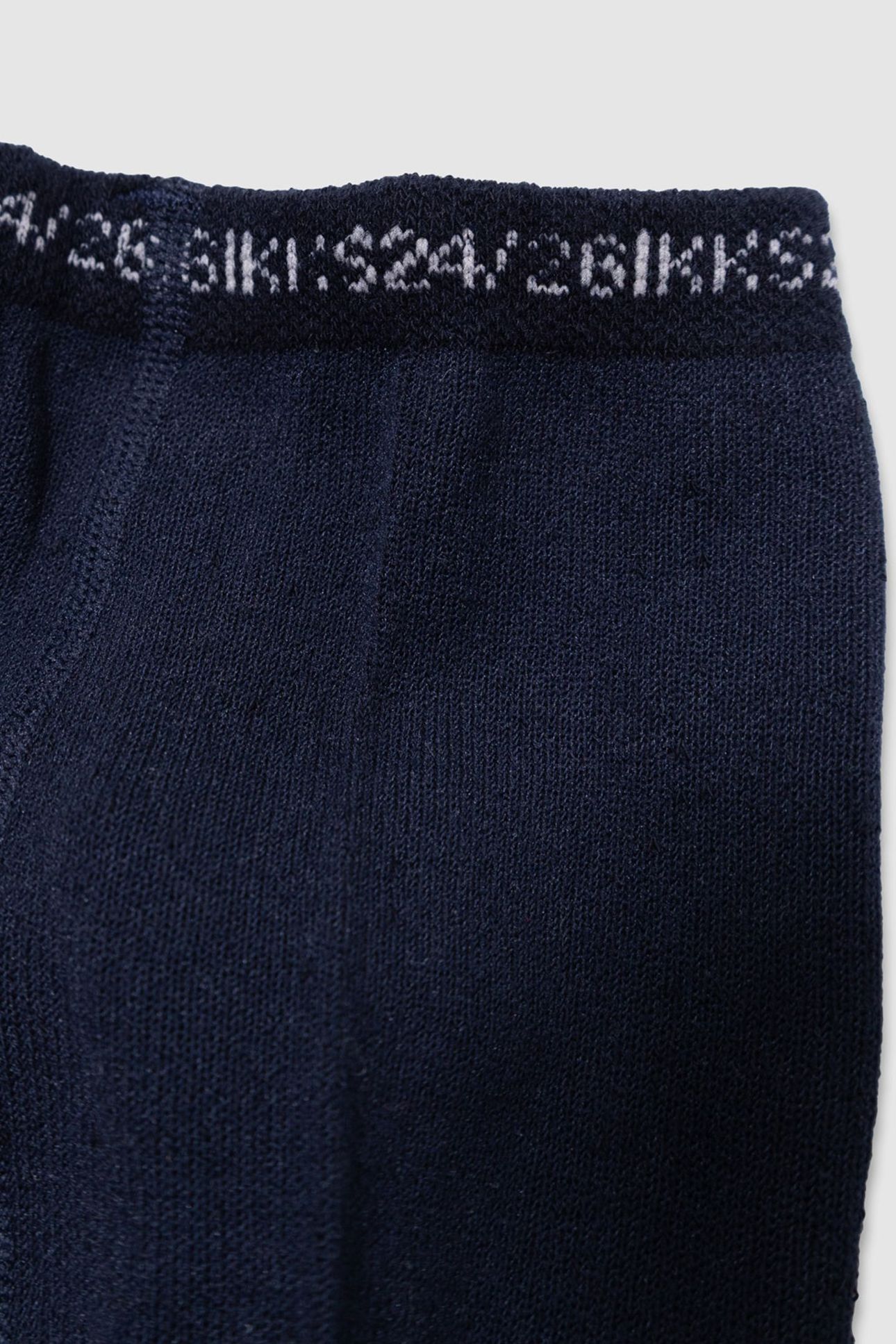 GIRLS’ NAVY BLUE JACQUARD KNIT TIGHTS WITH BOW MOTIF 4