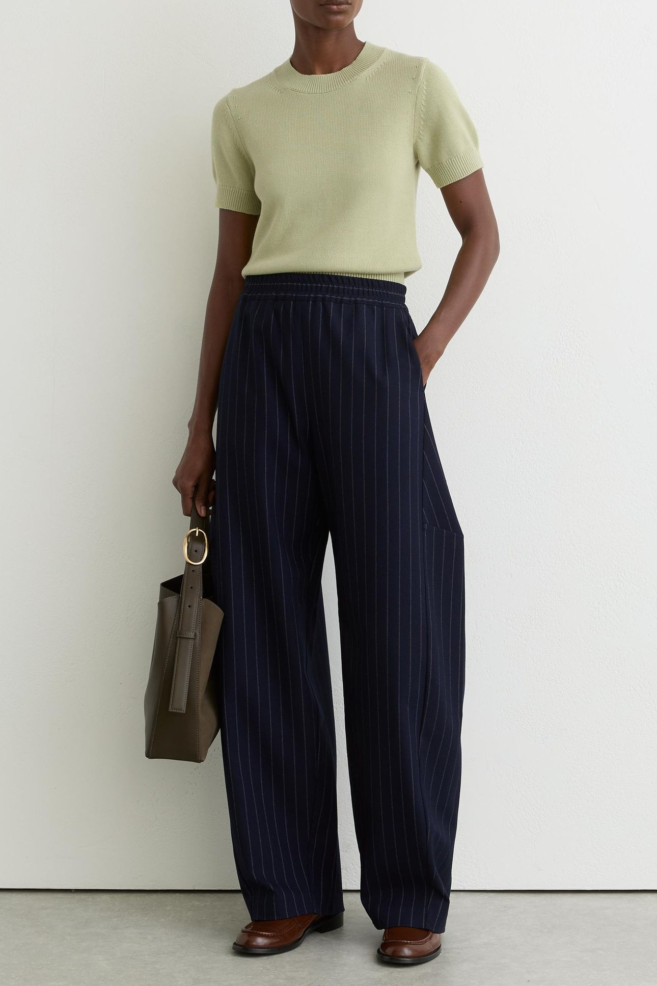 KNIT CREW NECK TOP SAGE GREEN 2
